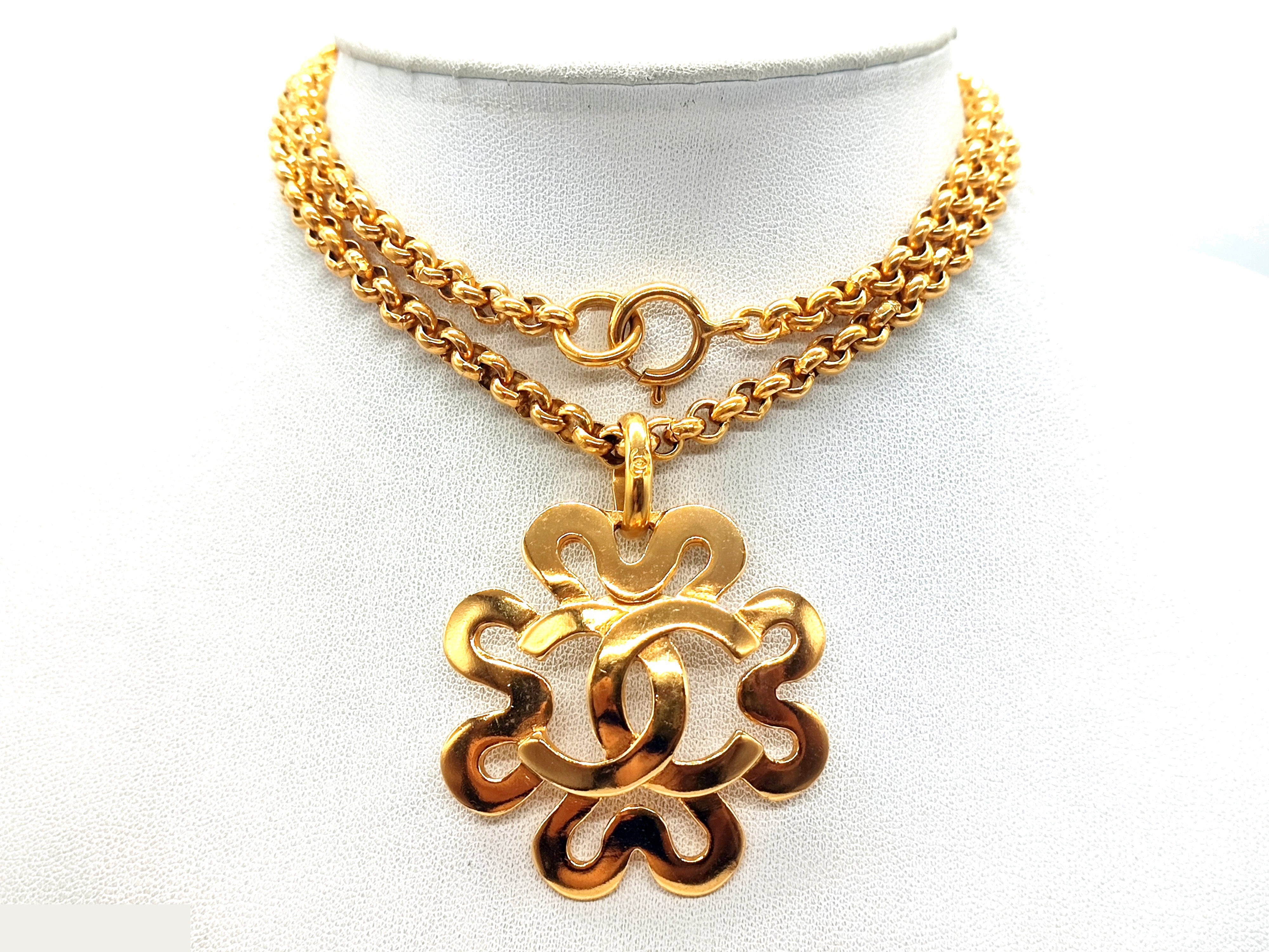 Coco Mark Flower Necklace 95P