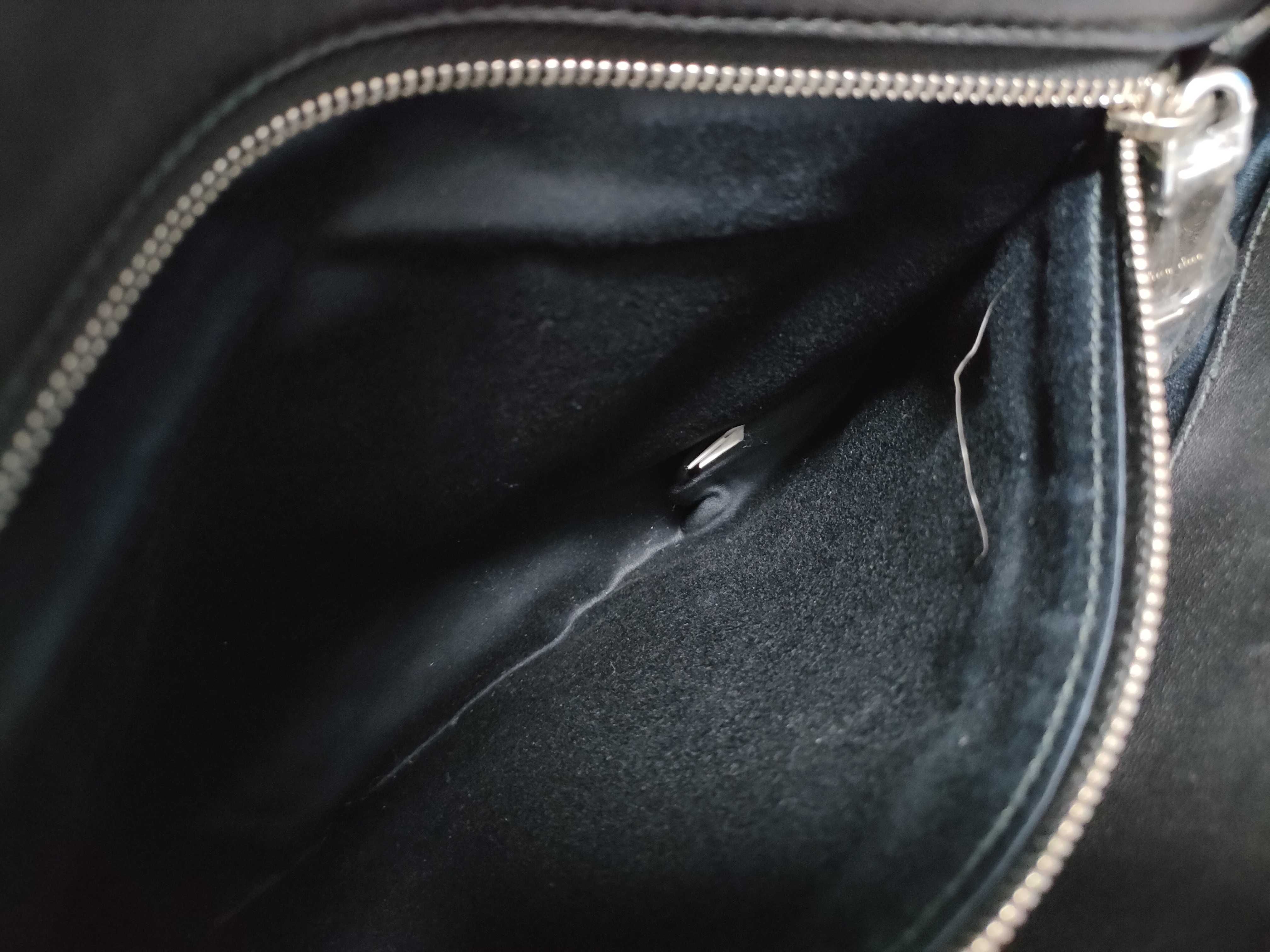 Crystal Black Wrinkled Lamb Leather Big Stone Chain Bag Shoulder Bag — view 12