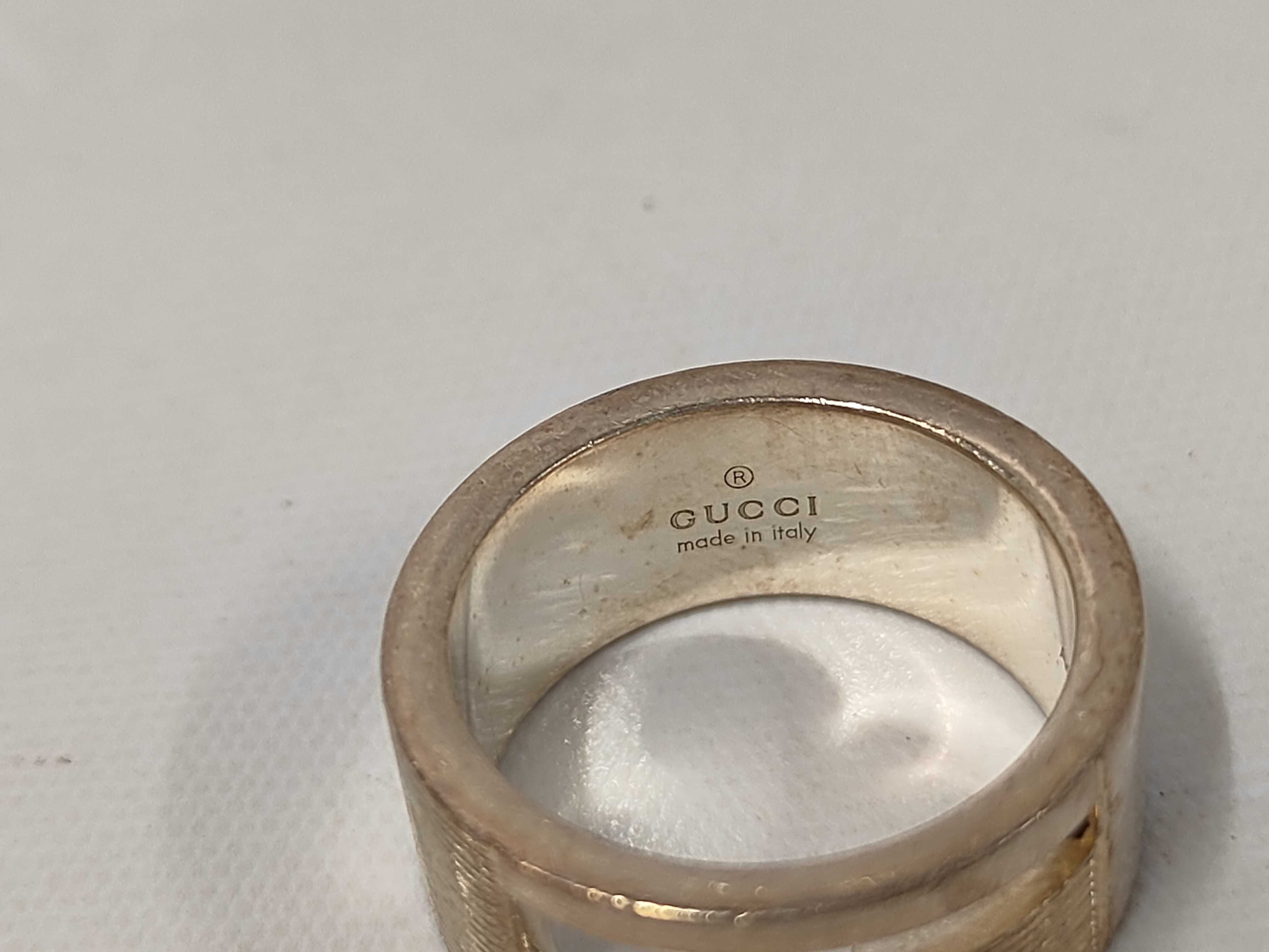 Branded Cutout G Sterling Silver 925 Ring — view 5