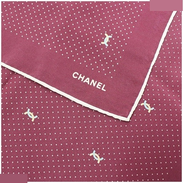 scarf, logo pattern, polka dot pattern, burgundy. — view 4