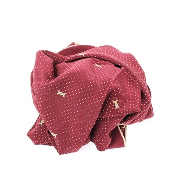 scarf, logo pattern, polka dot pattern, burgundy. — view 5