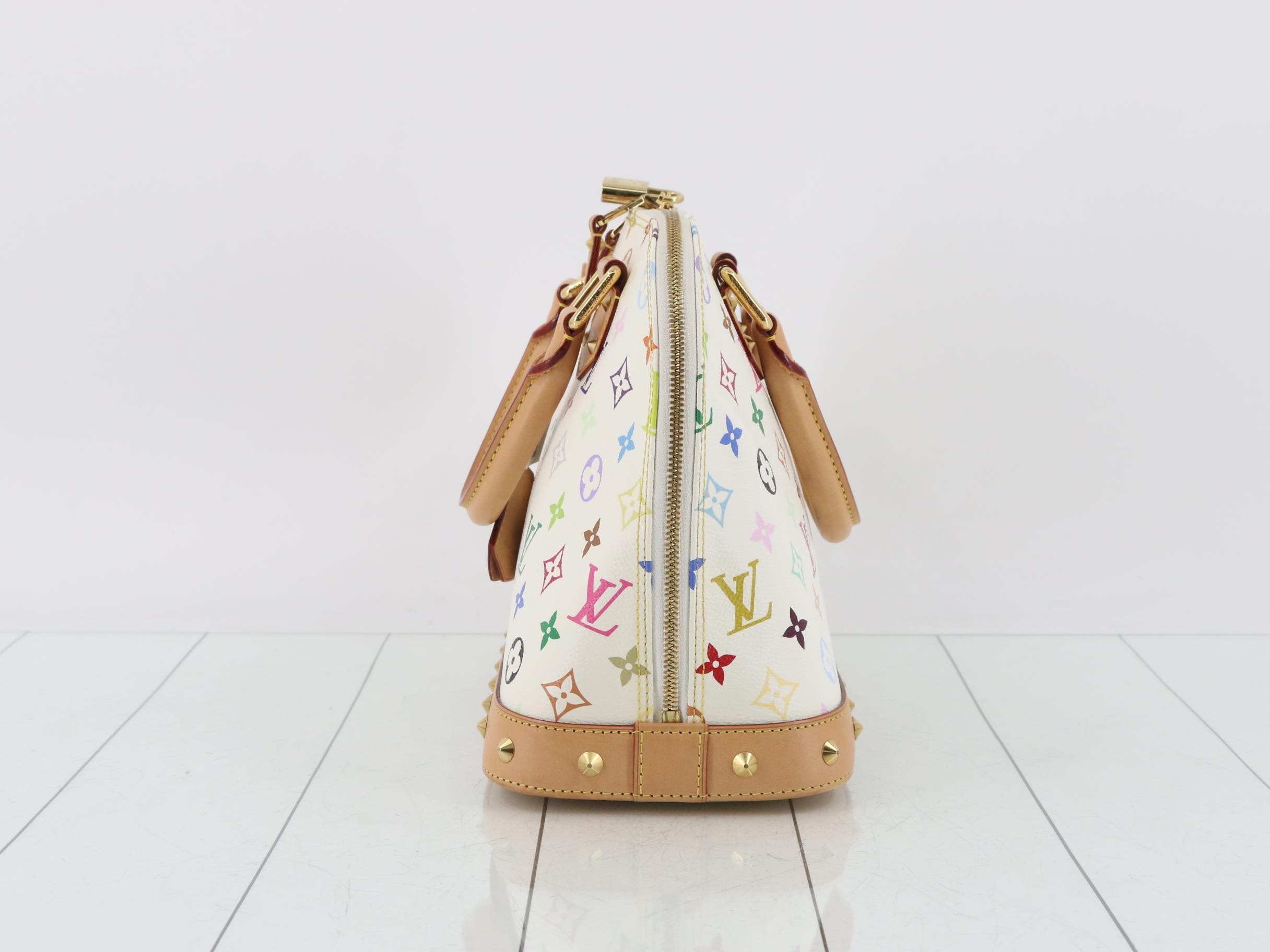 Monogram Multicolor Alma PM Blanc Handbag — view 3