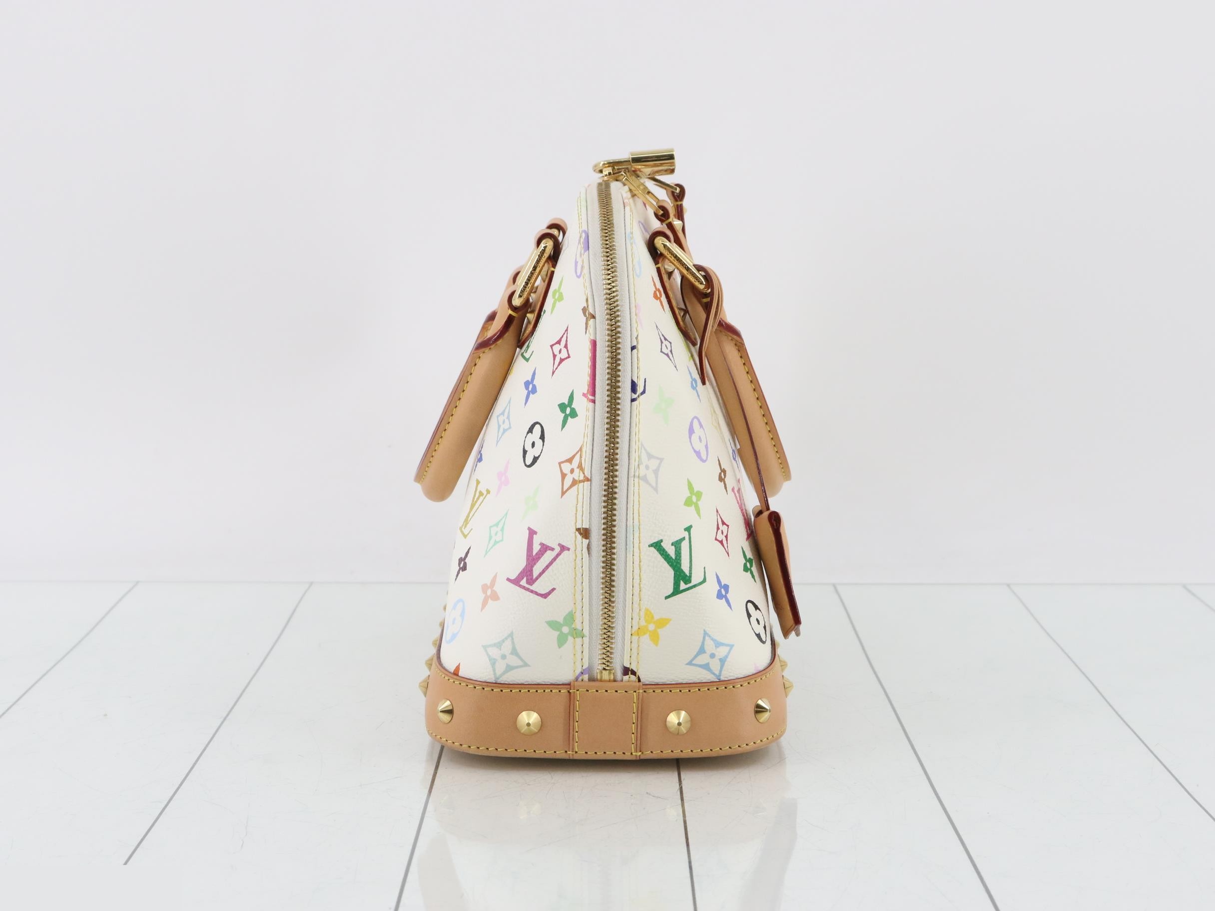 Monogram Multicolor Alma PM Blanc Handbag — view 4