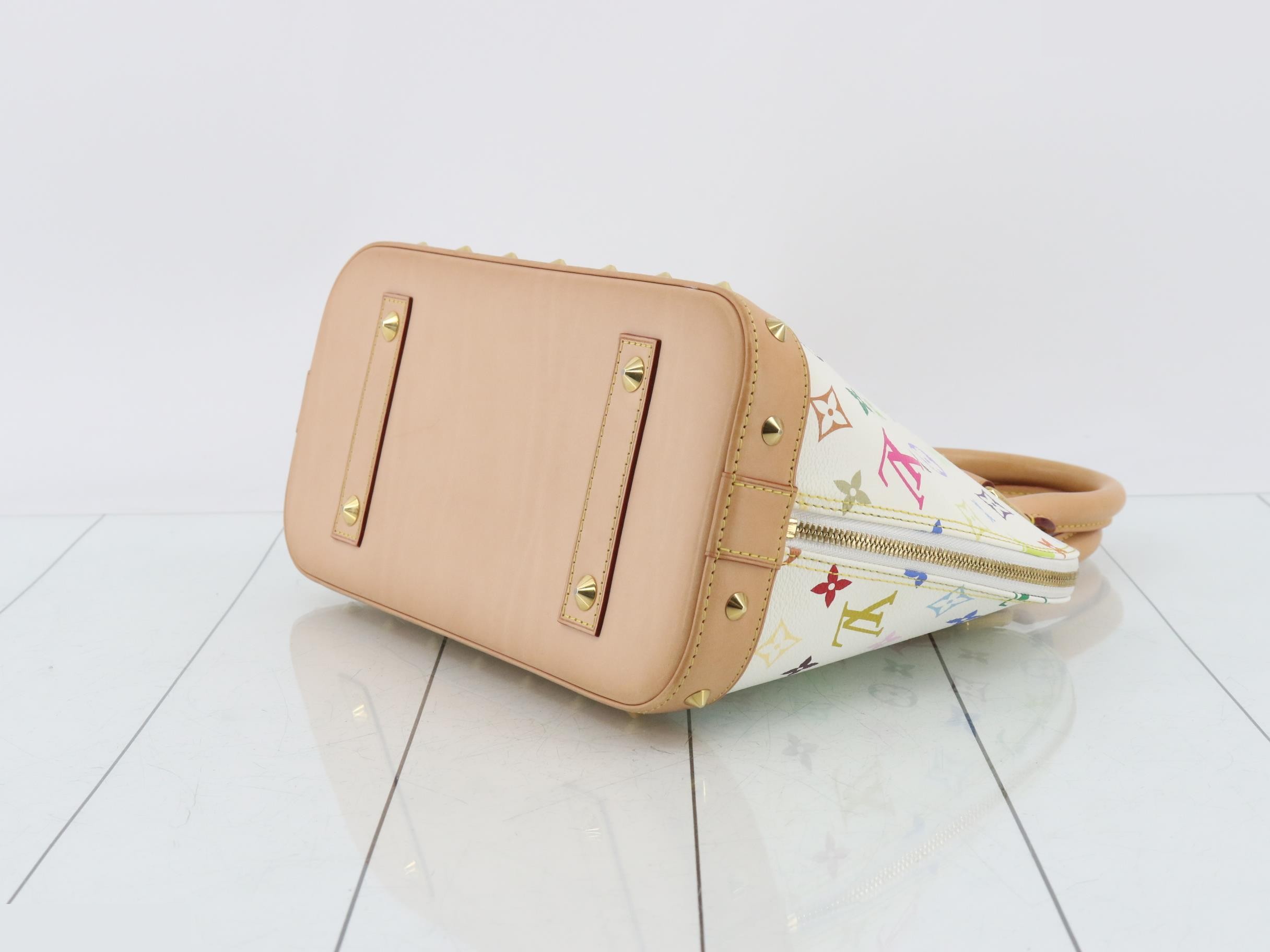 Monogram Multicolor Alma PM Blanc Handbag — view 6