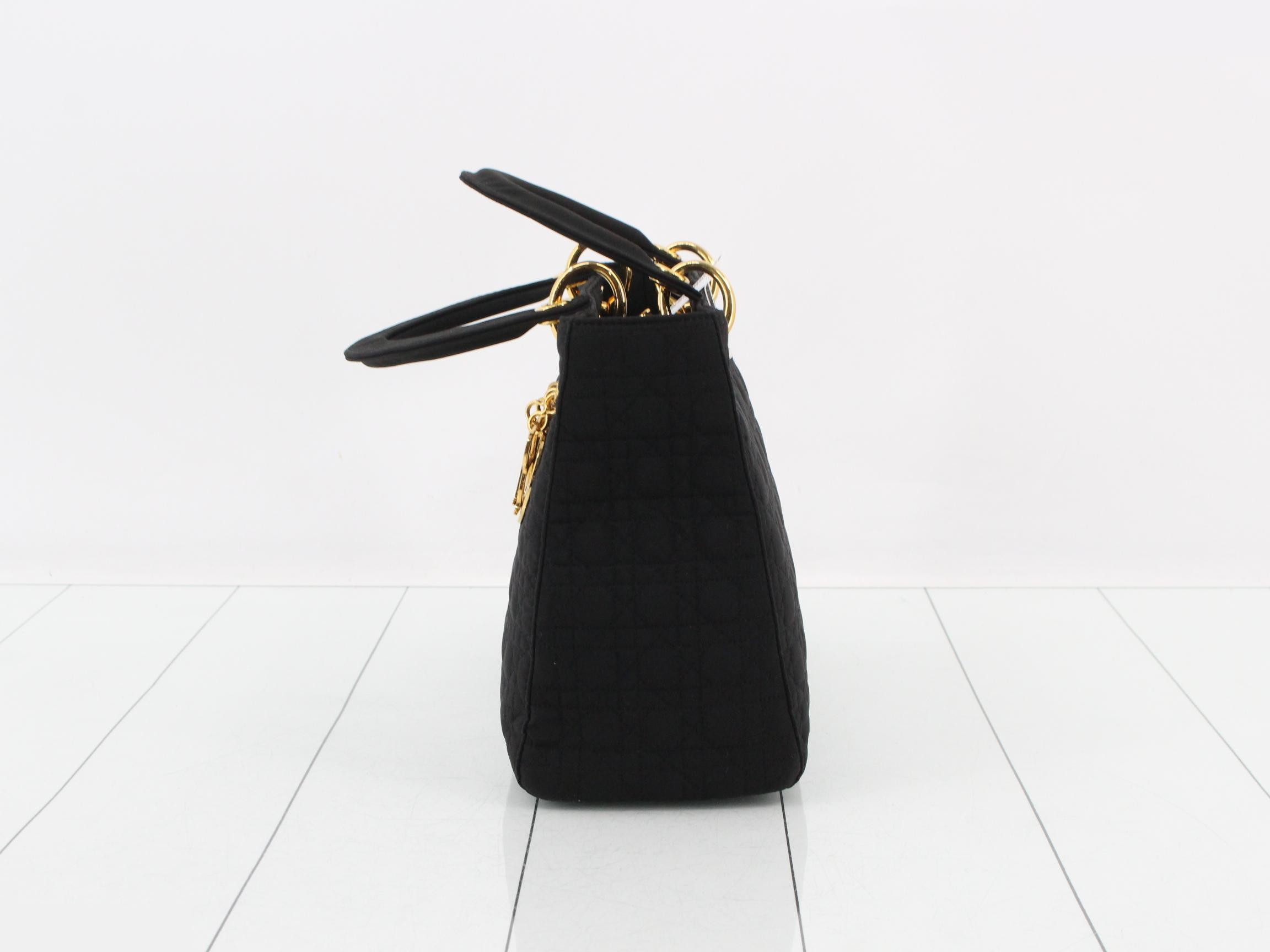 Lady Dior Cannage Nylon Handbag — view 3