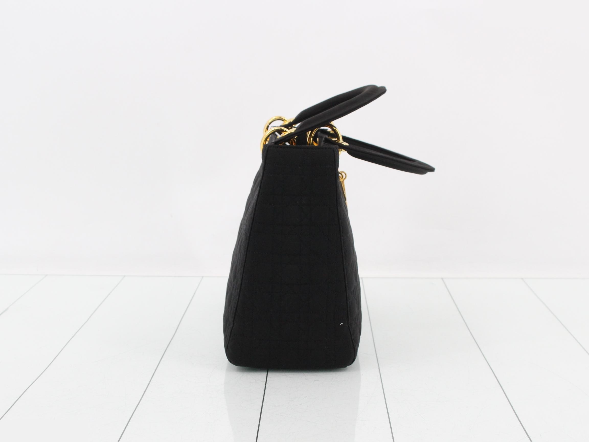 Lady Dior Cannage Nylon Handbag — view 4
