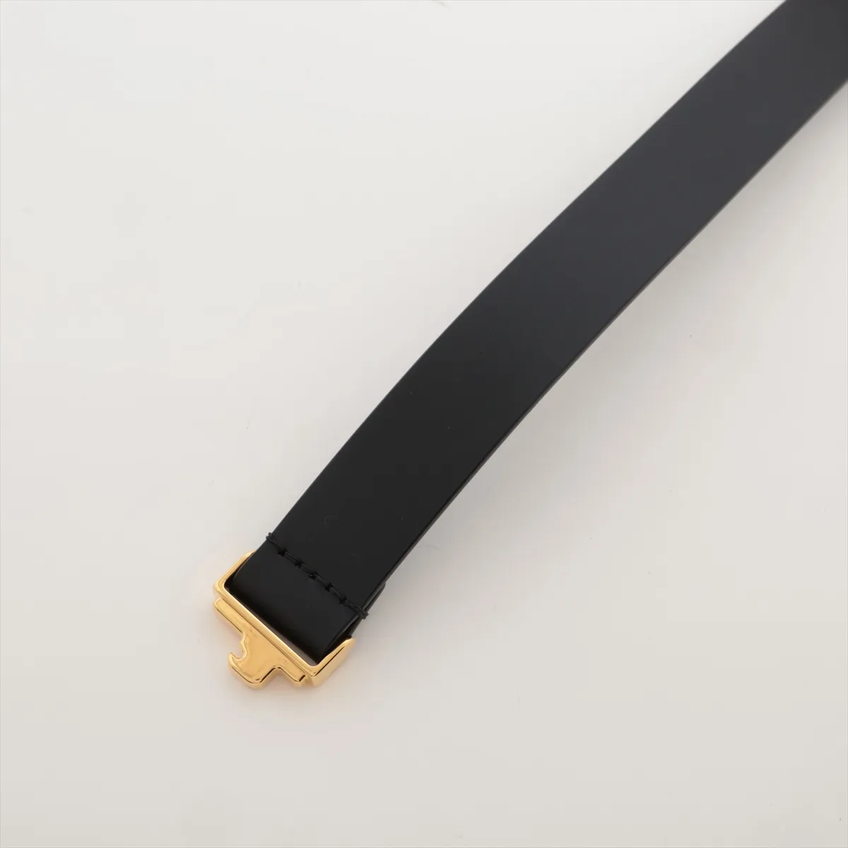 30 Montaigne belt, leather, black, — view 3