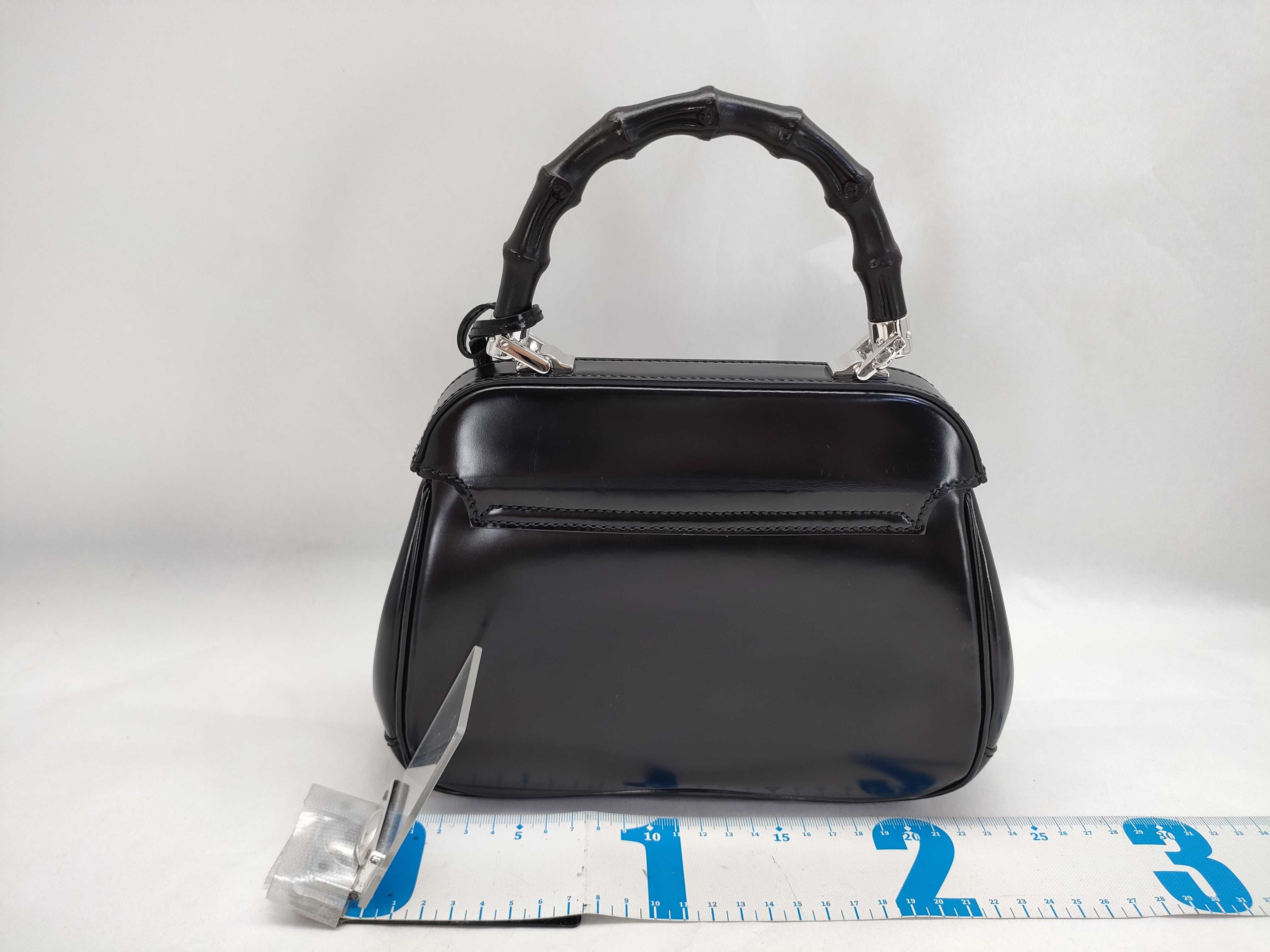 73-2 Gucci Black Leather Top Handle Bag Handbag — view 2
