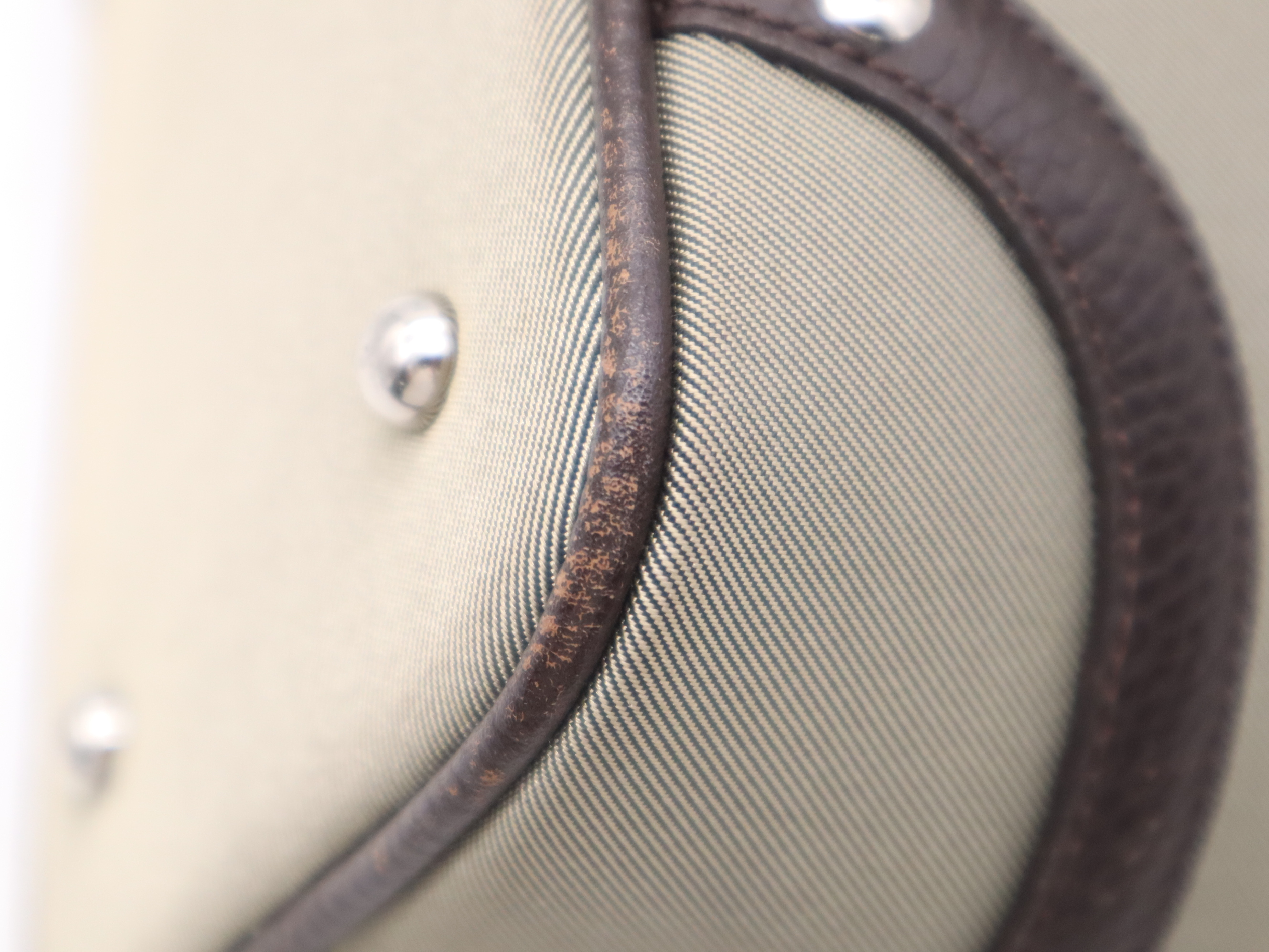 Canvas x Leather Nova Check Shoulder Bag, Brown, Silver Hardware — view 10
