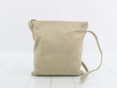 Suede Lizard-Effect Crossbody Shoulder Bag