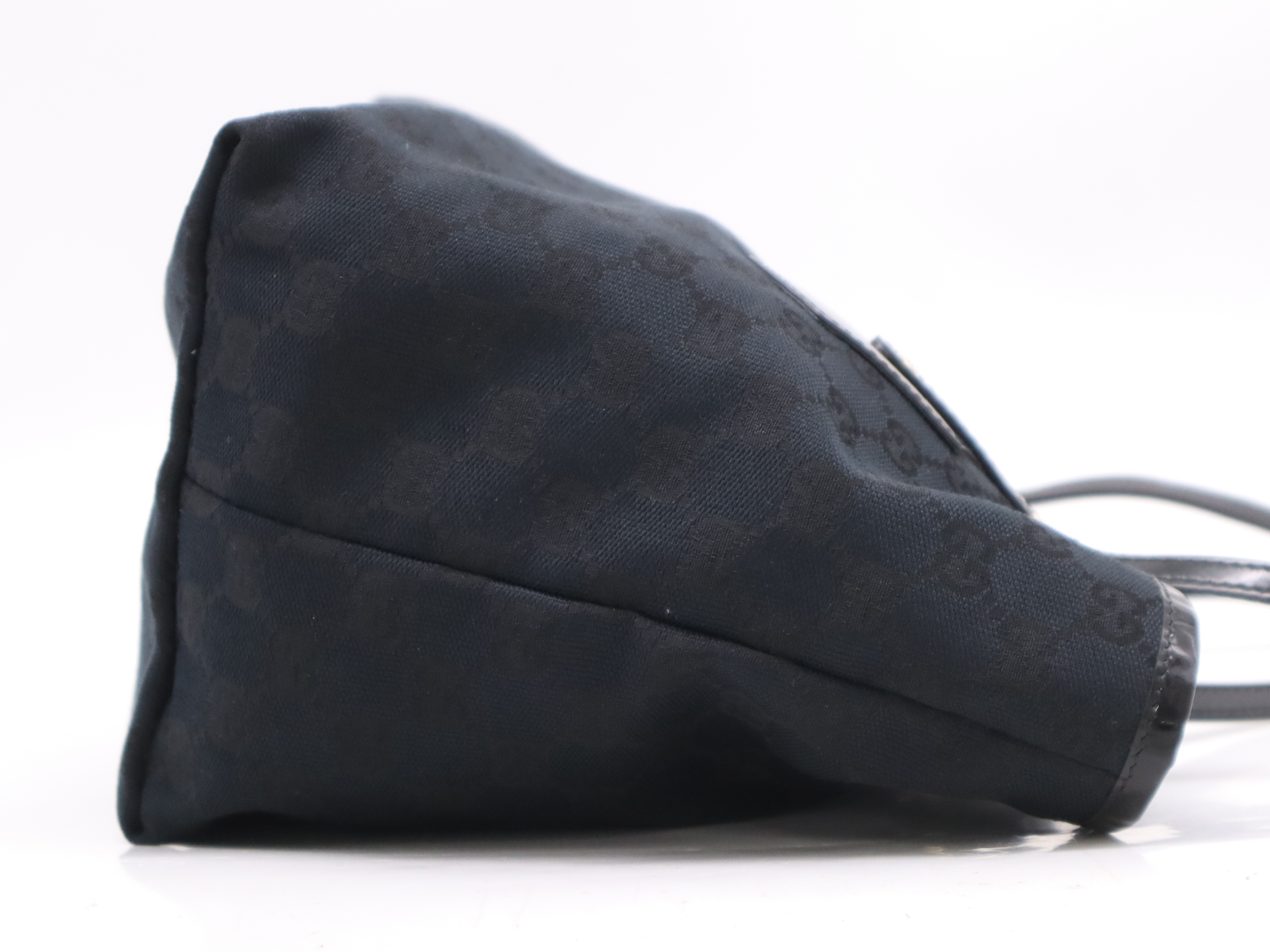 211976 Canvas x Leather GG Canvas Tote Bag Navy GD Hardware Tote Bag — view 5