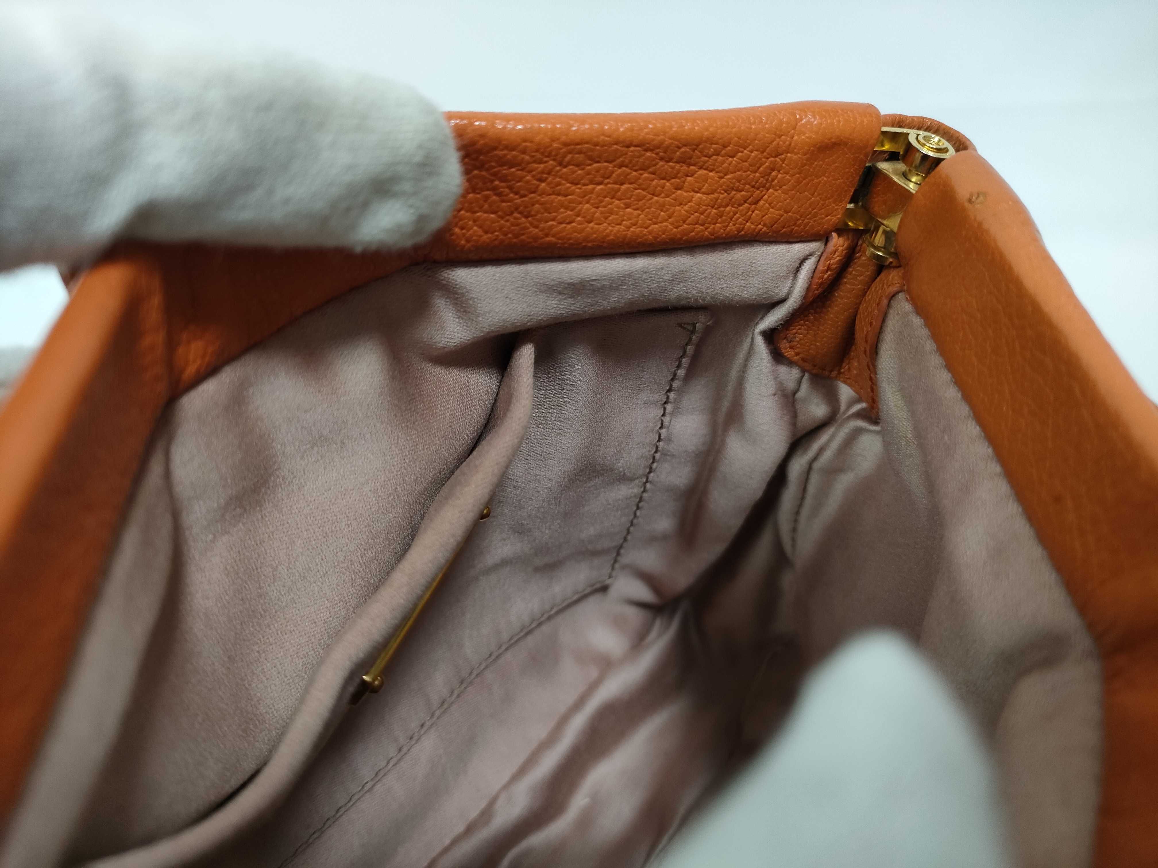 Madras Shoulder Bag, Orange, with Strap — view 12