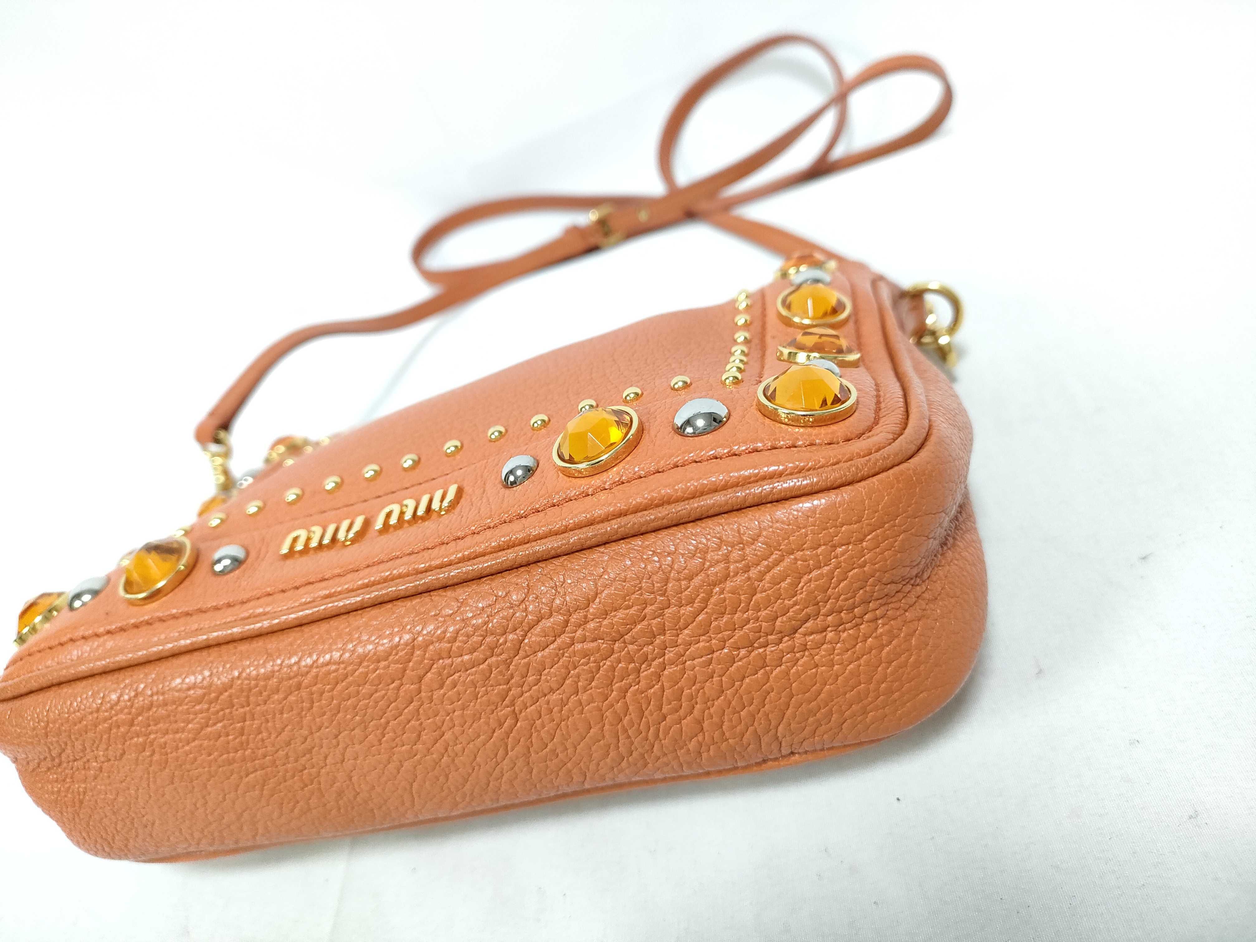 Madras Shoulder Bag, Orange, with Strap — view 4