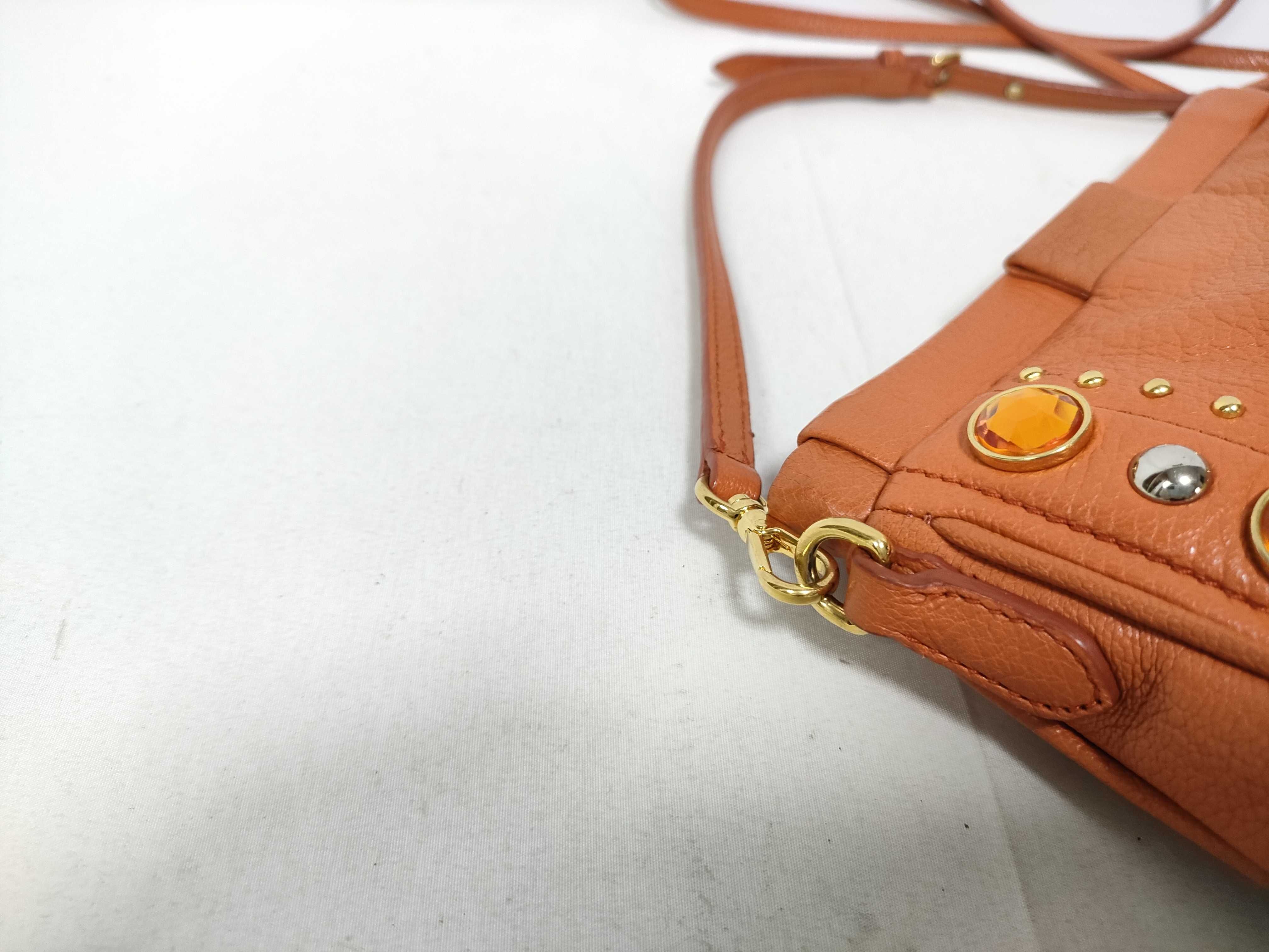Madras Shoulder Bag, Orange, with Strap — view 6