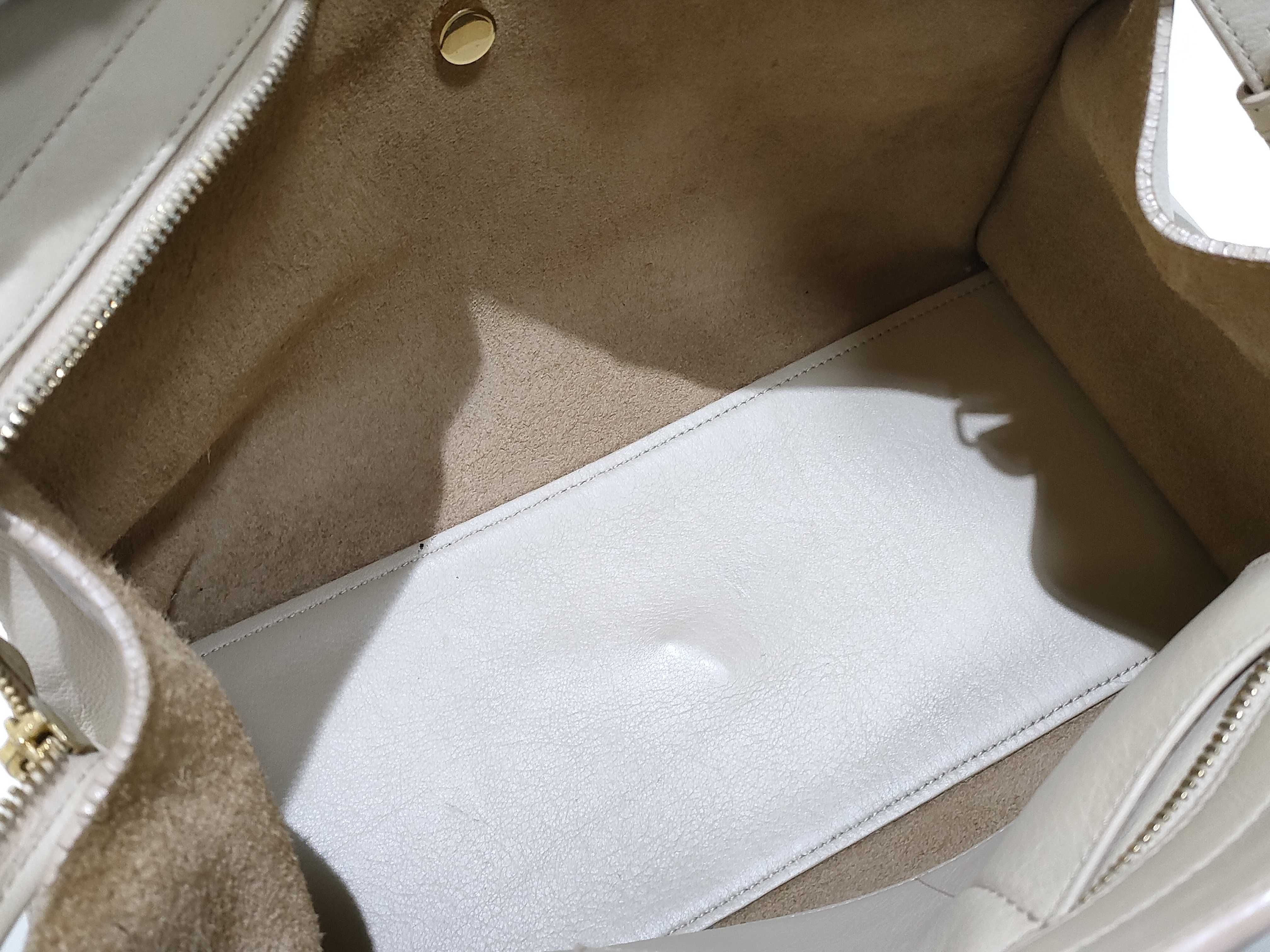Petit Cabas Leather 2-Way Handbag, Beige, 311210 (Handbag) — view 9