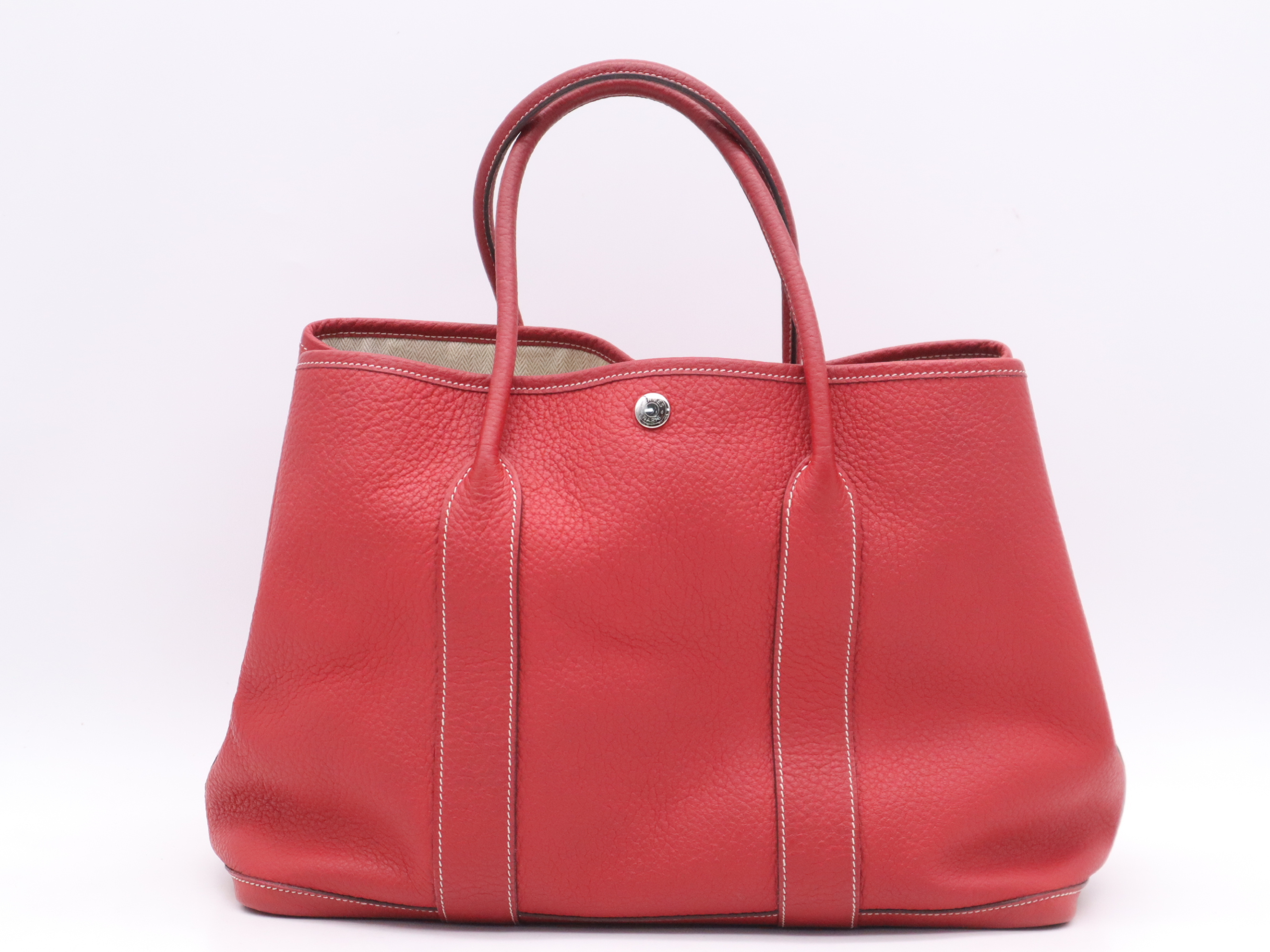 Negonda Garden Party PM Tote Bag, Rouge, Silver Hardware, with Dust Bag, P Stamp, 2012 — view 2