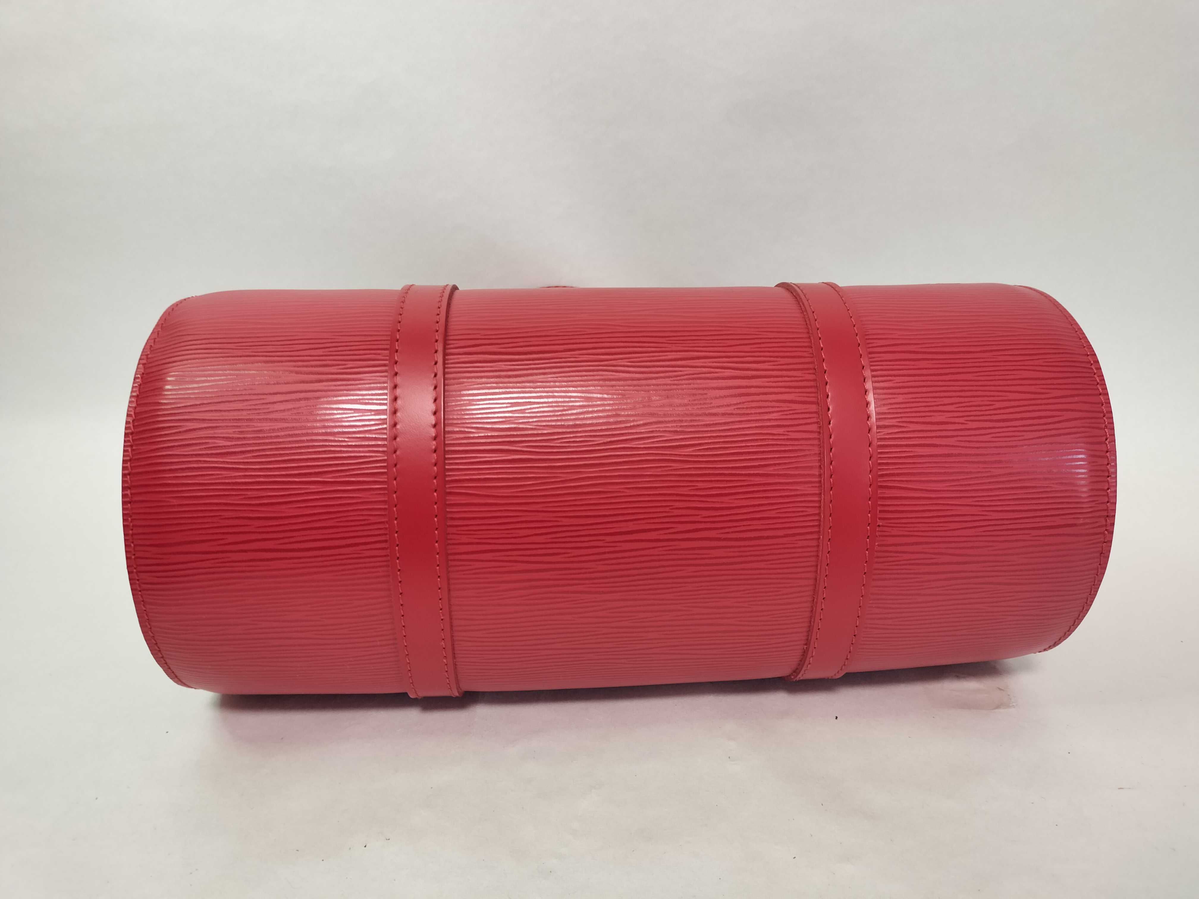 Epi Bag, Louis Vuitton Epi Soufflot Handbag, Castilian Red Handbag — view 8