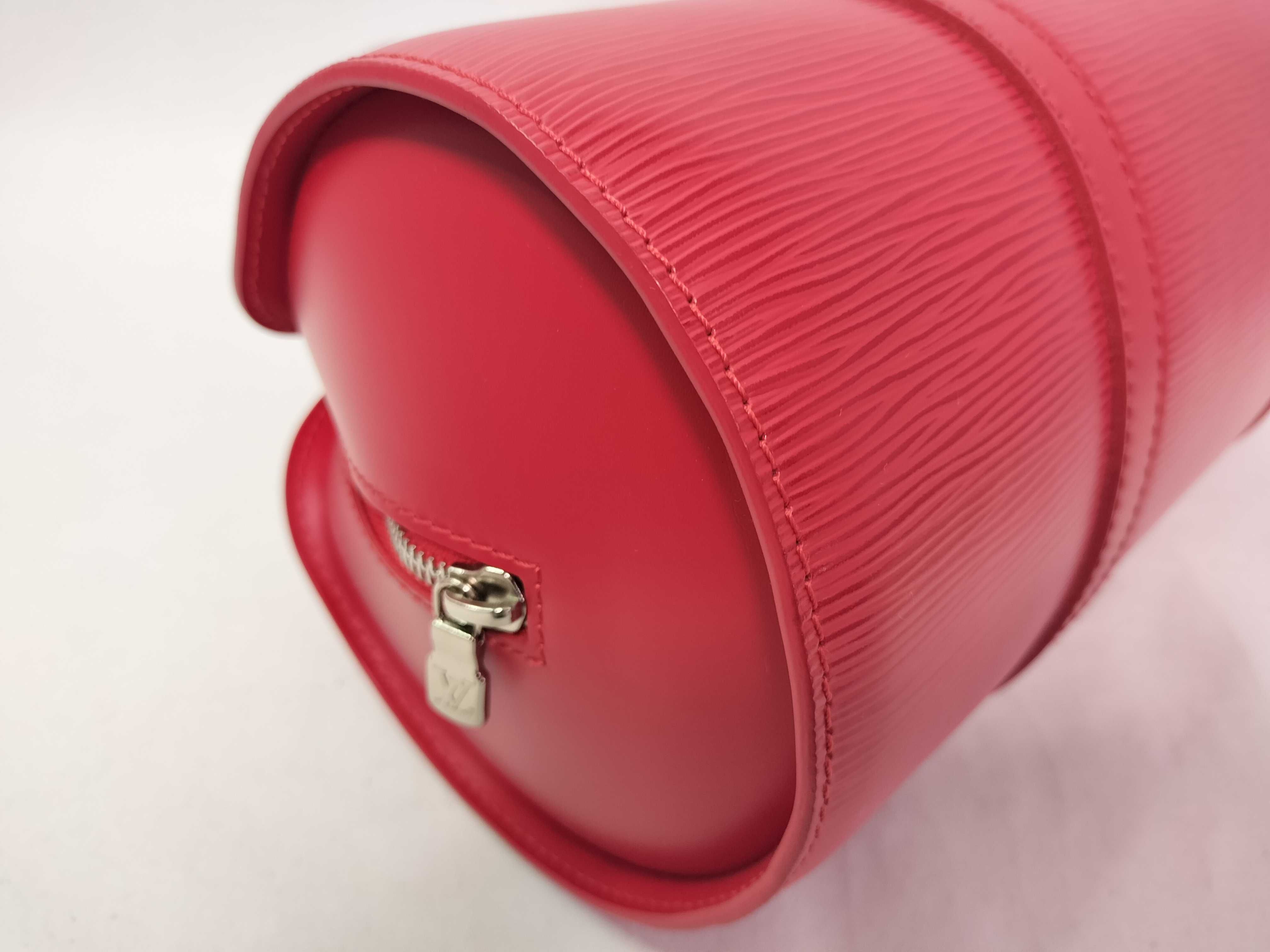 Epi Bag, Louis Vuitton Epi Soufflot Handbag, Castilian Red Handbag — view 9