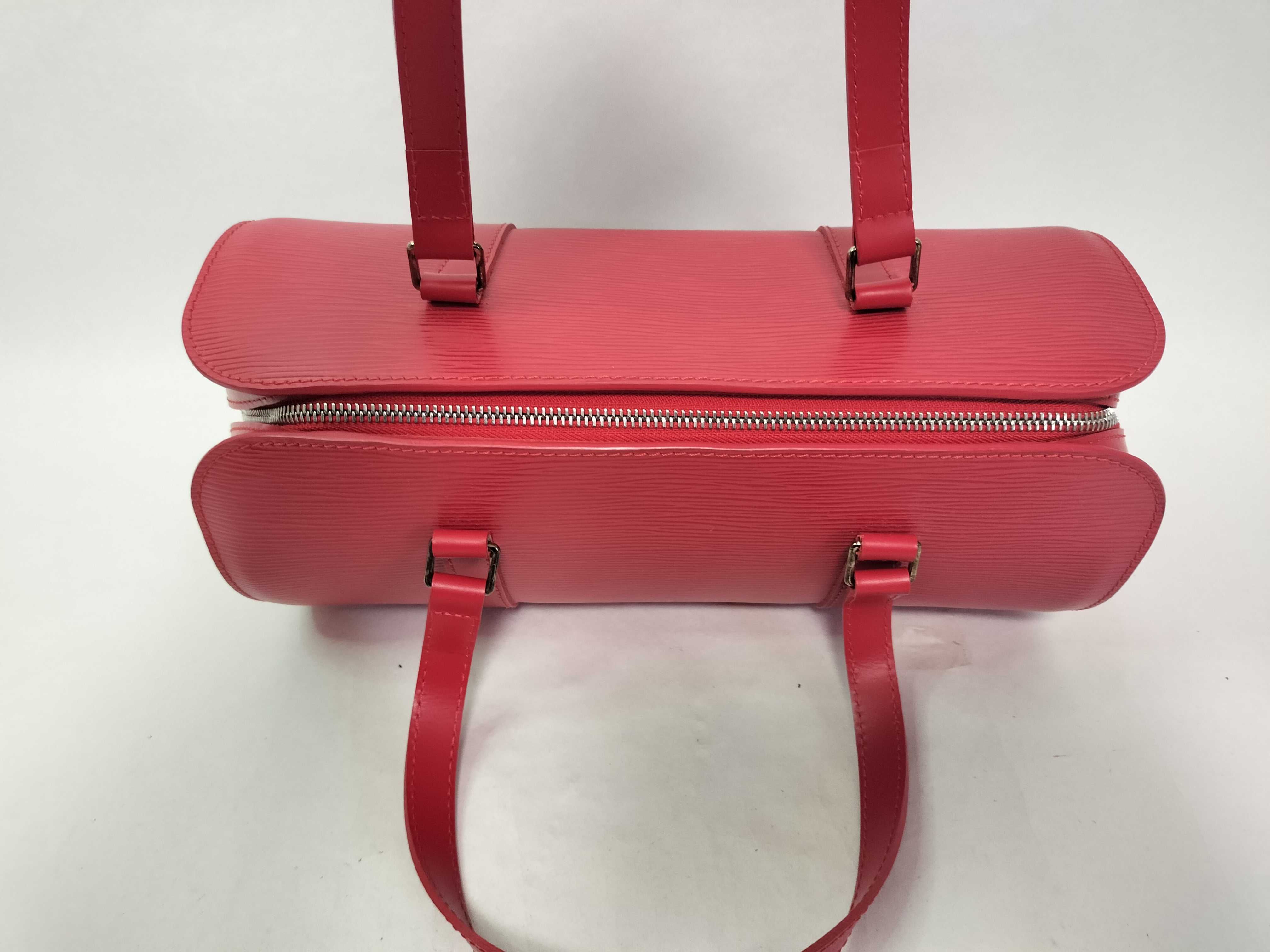Epi Bag, Louis Vuitton Epi Soufflot Handbag, Castilian Red Handbag — view 10