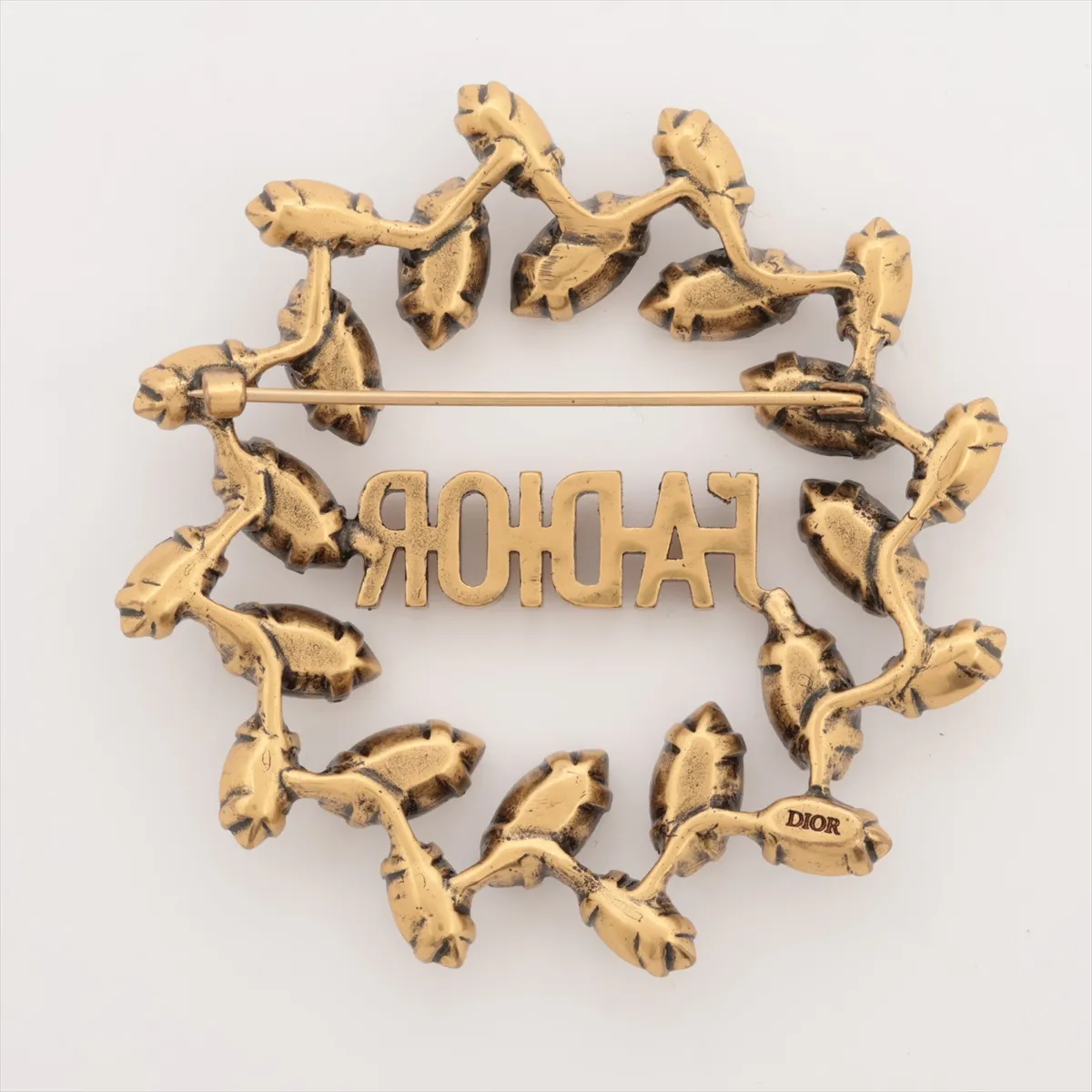 J'adior Brooch GP x Rhinestone Gold — view 2