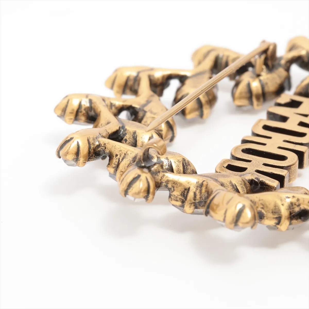 J'adior Brooch GP x Rhinestone Gold — view 3