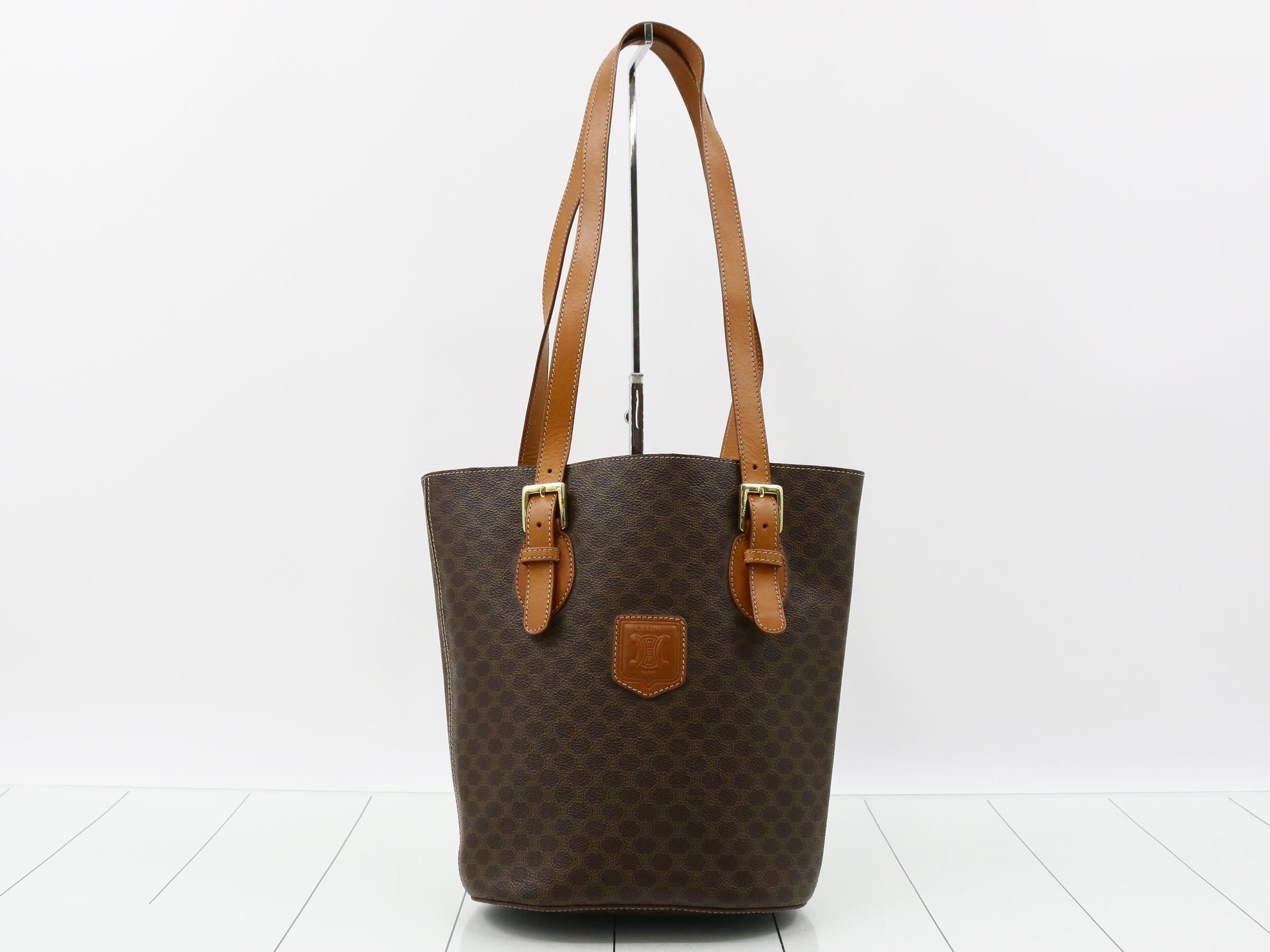 Macadam Tote Bag, PVC/Leather, Brown
