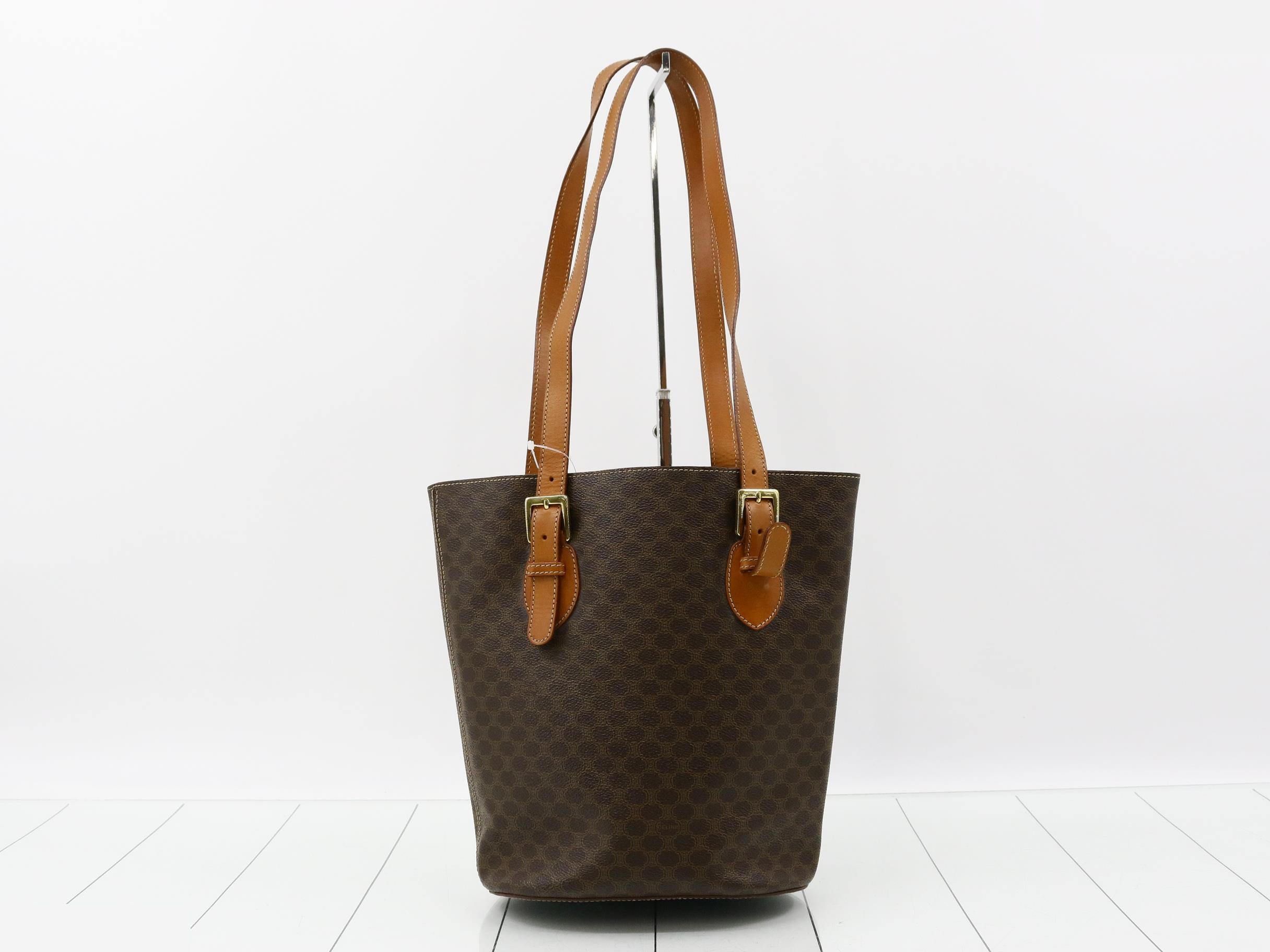 Macadam Tote Bag, PVC/Leather, Brown — view 2