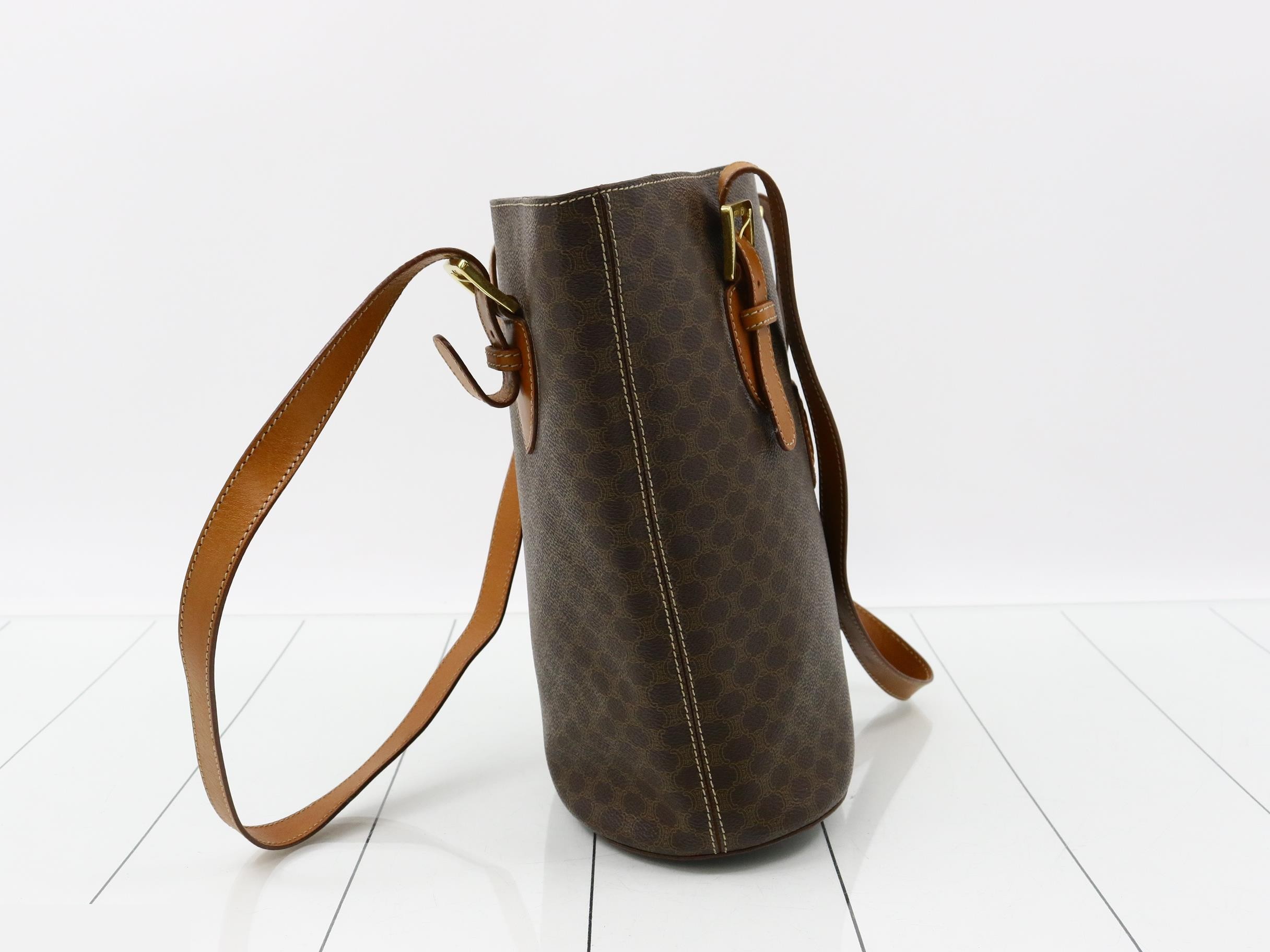 Macadam Tote Bag, PVC/Leather, Brown — view 4
