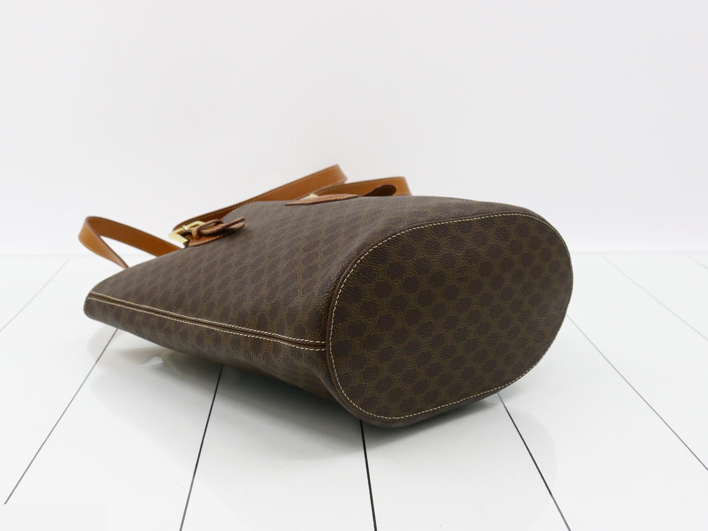 Macadam Tote Bag, PVC/Leather, Brown — view 5