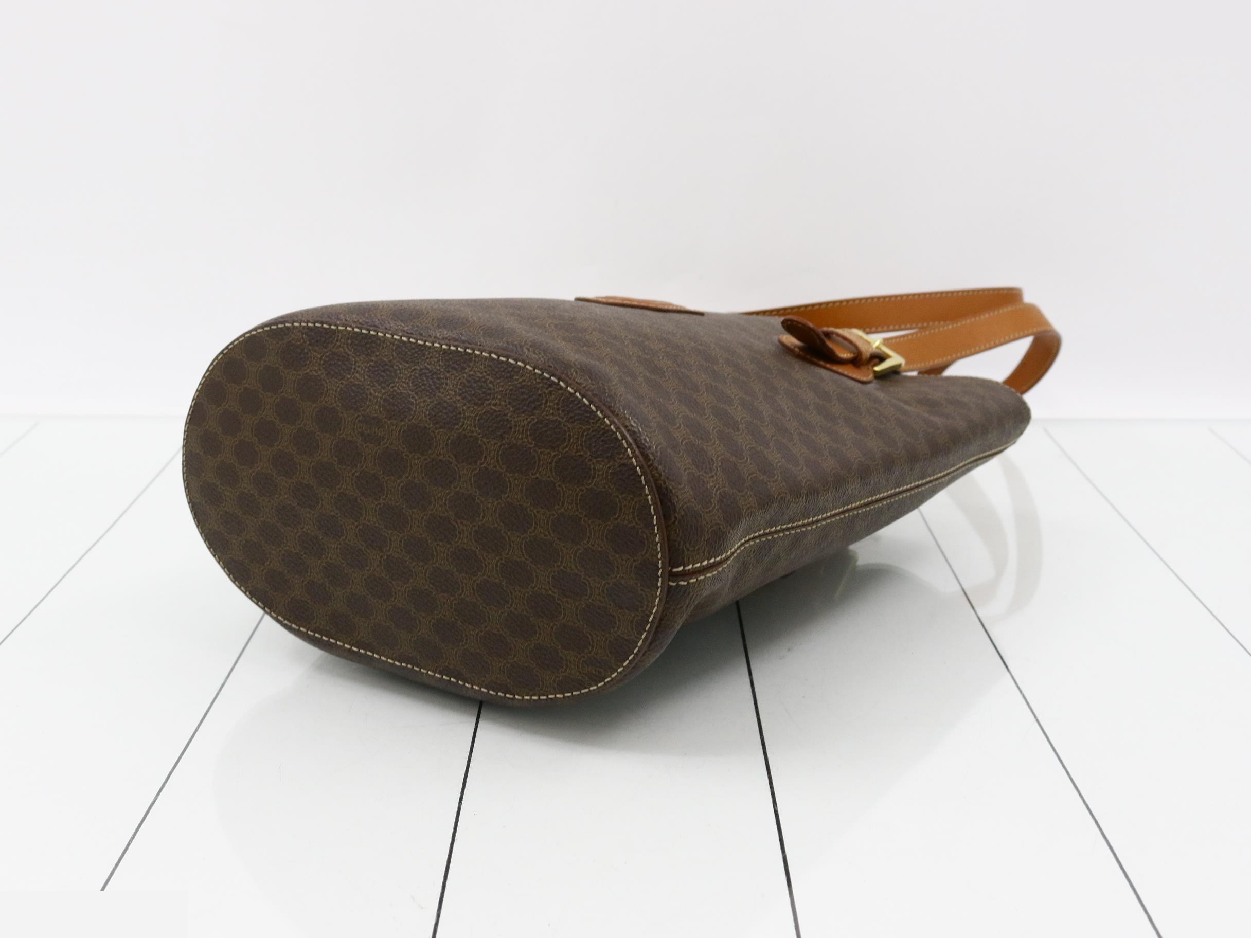 Macadam Tote Bag, PVC/Leather, Brown — view 6