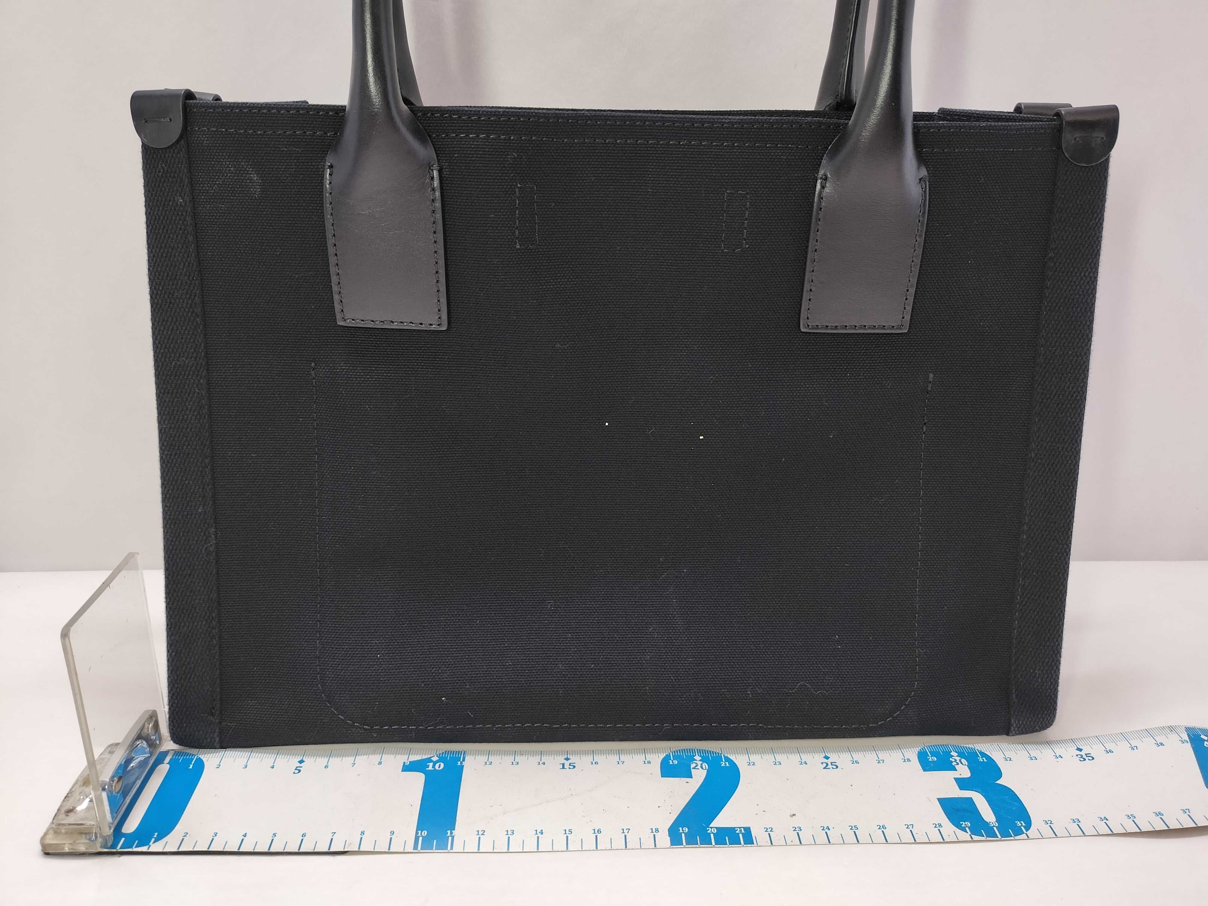logo canvas leather tote bag. — view 2