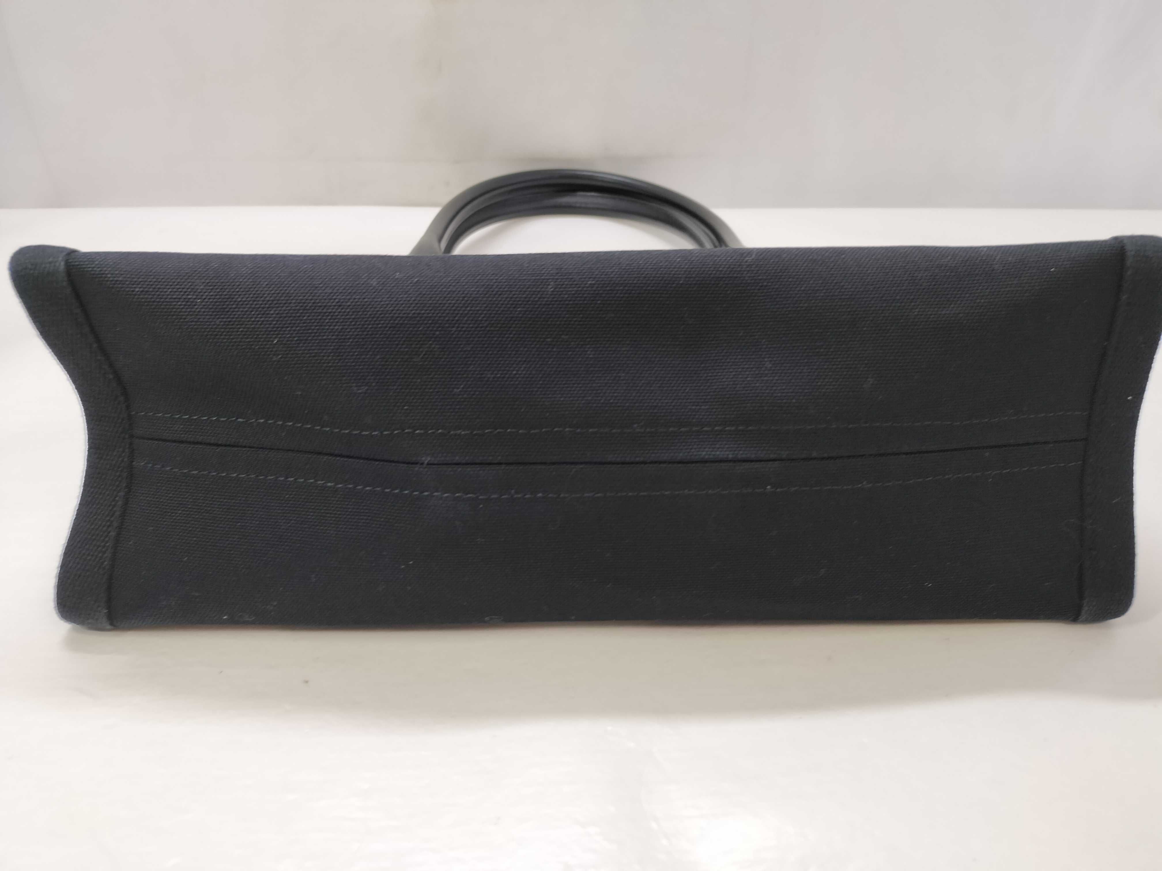 logo canvas leather tote bag. — view 13
