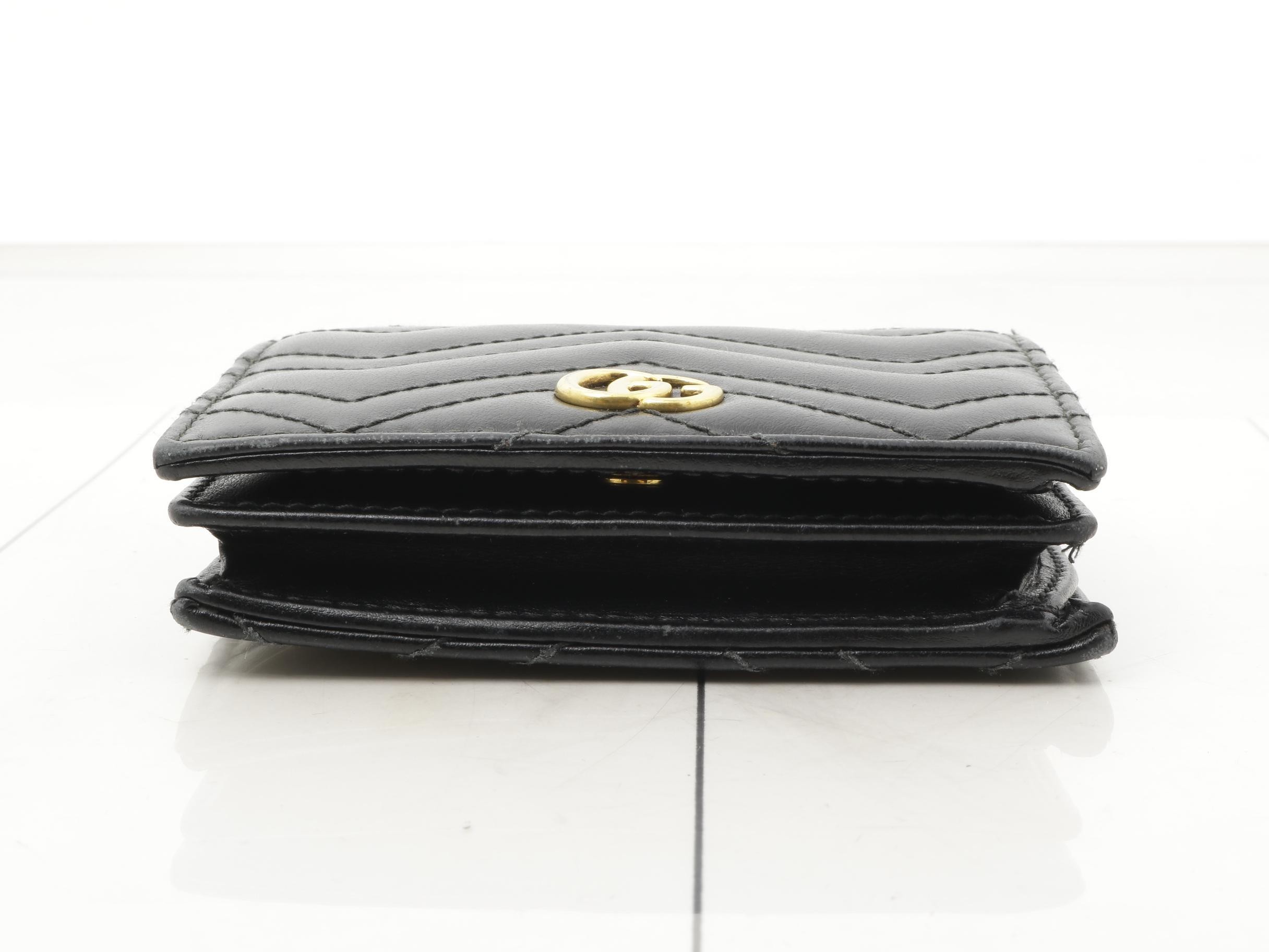 Marmont bi-fold wallet, Noir (black), 466492, 2778 — view 3
