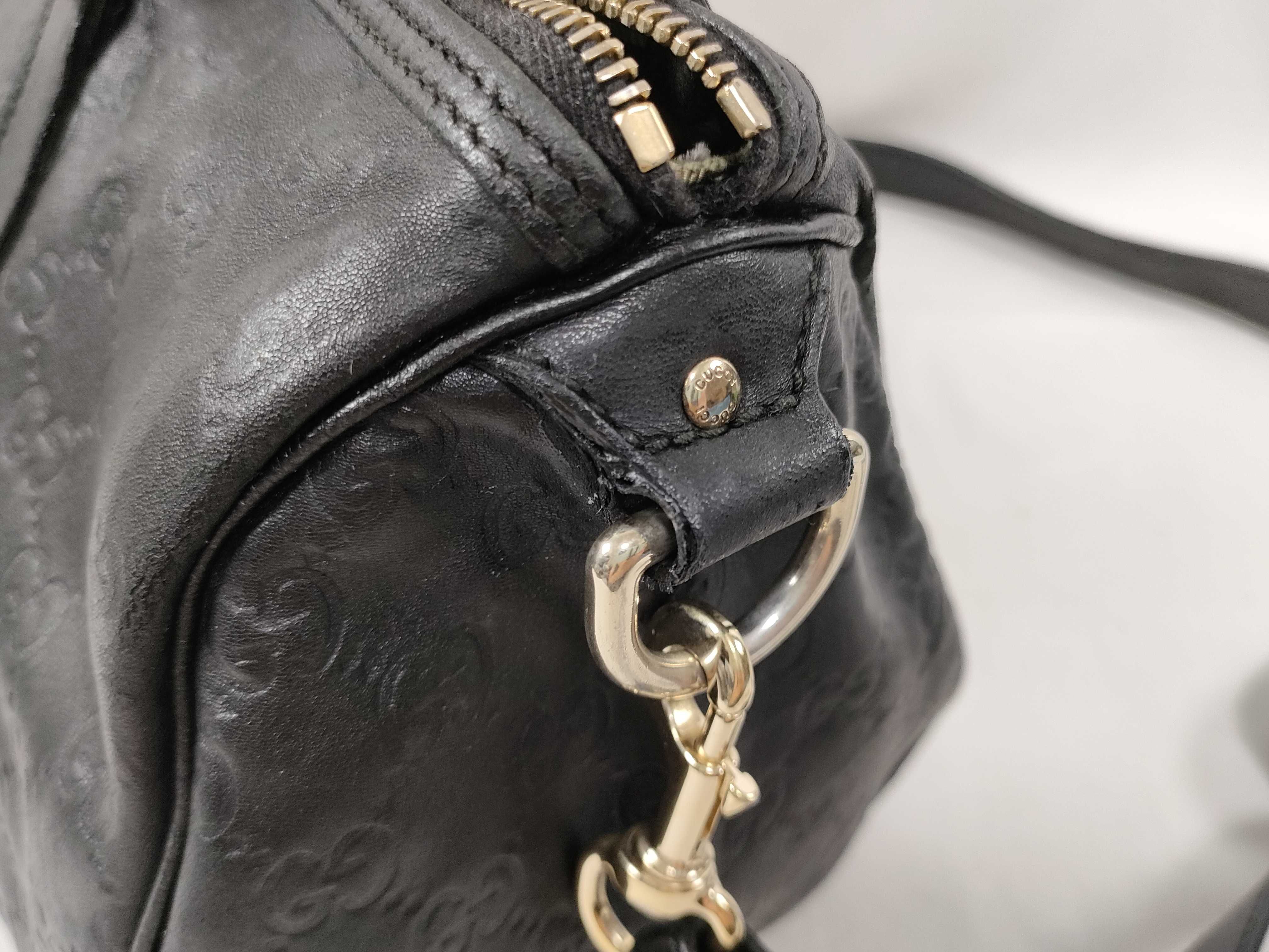 Guccissima Leather Handbag Shoulder Bag Black Serial Handbag — view 5