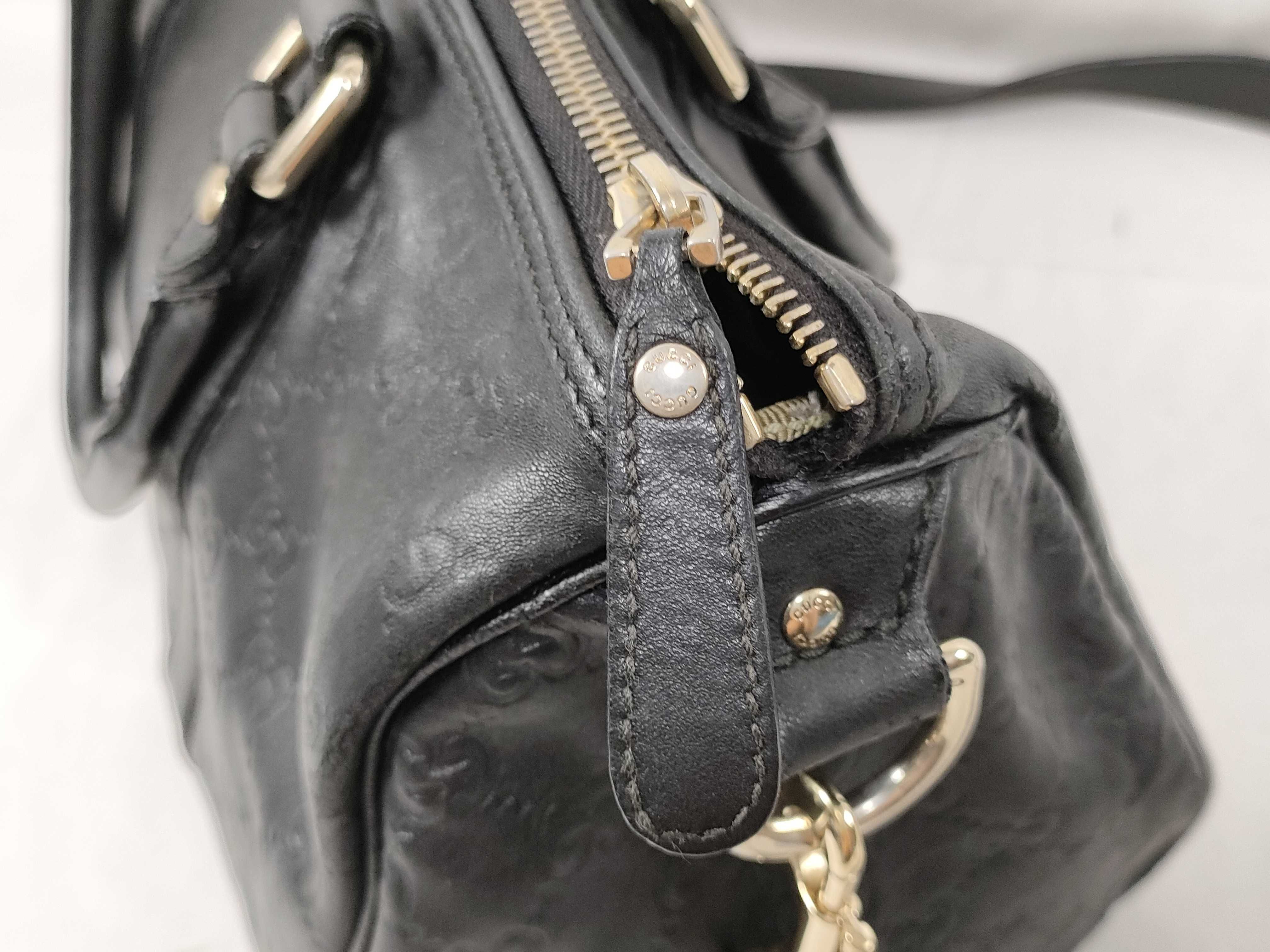 Guccissima Leather Handbag Shoulder Bag Black Serial Handbag — view 7