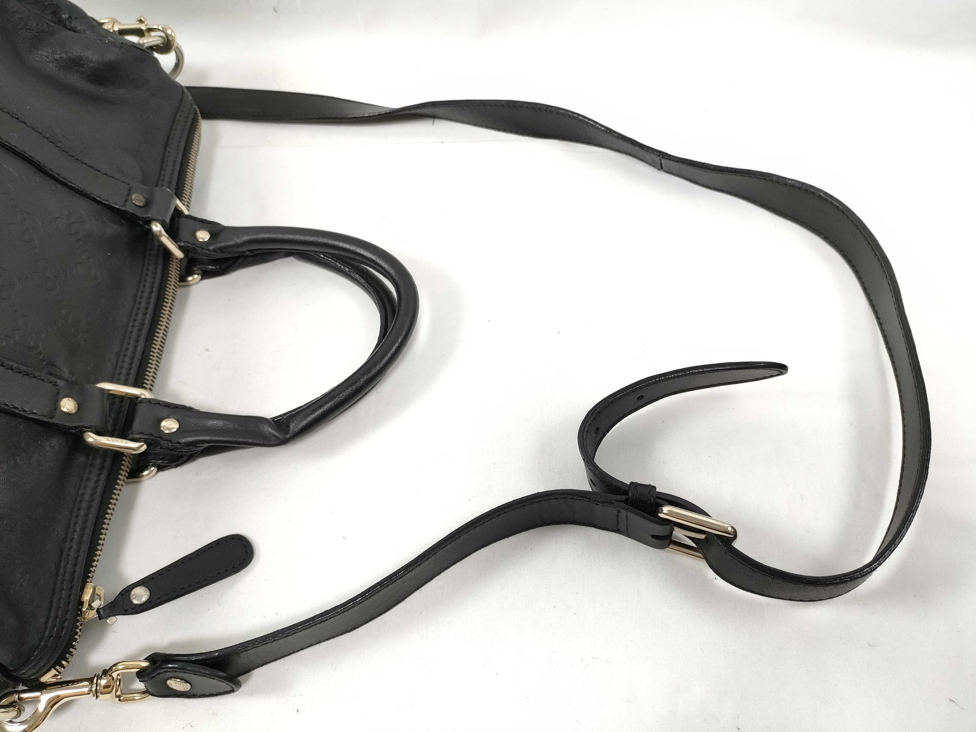 Guccissima Leather Handbag Shoulder Bag Black Serial Handbag — view 8