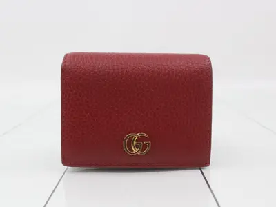 Marmont bi-fold wallet, red, 456126, 493075