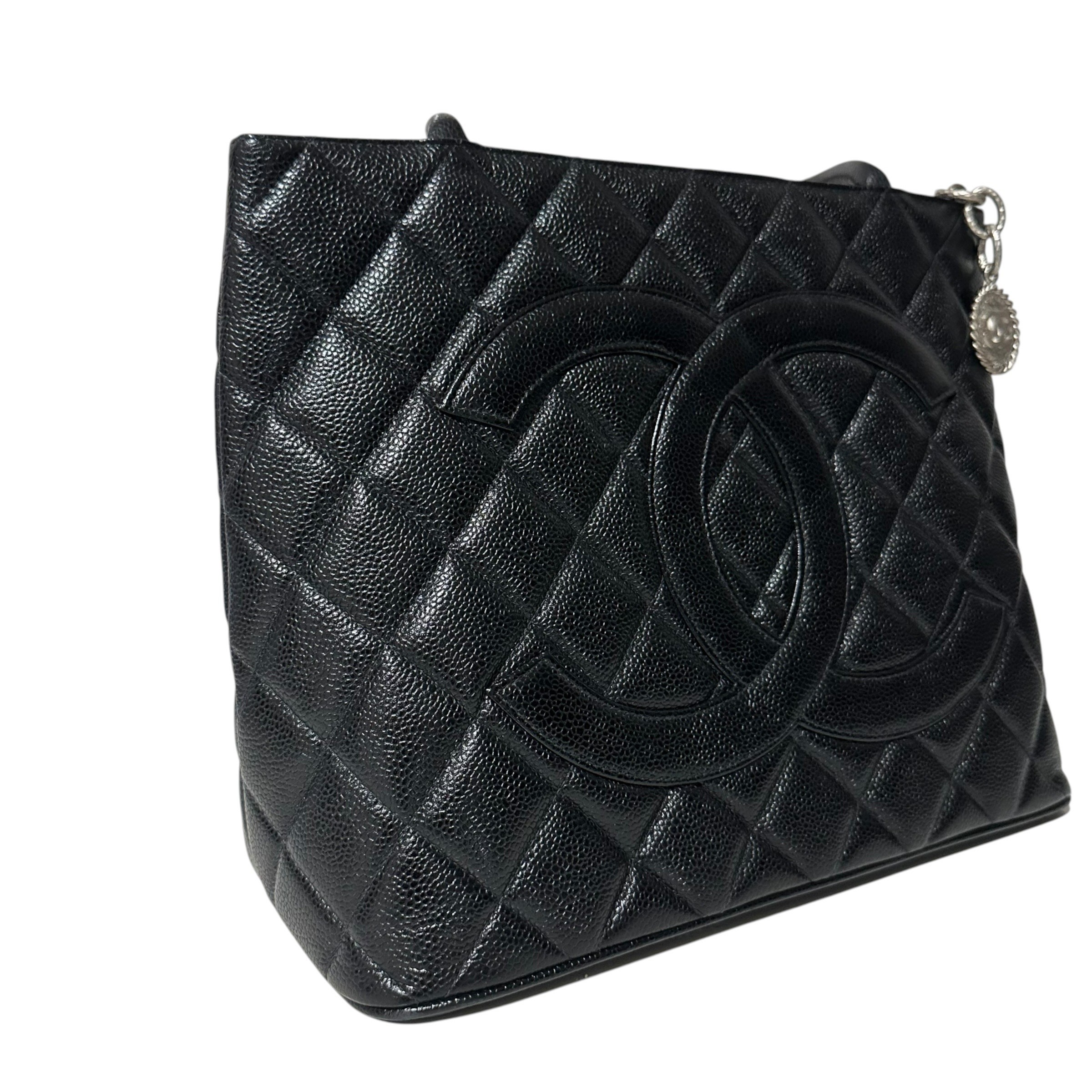 Matelassé Tote Bag, Caviar Leather, Reissue, Coco Mark — view 2
