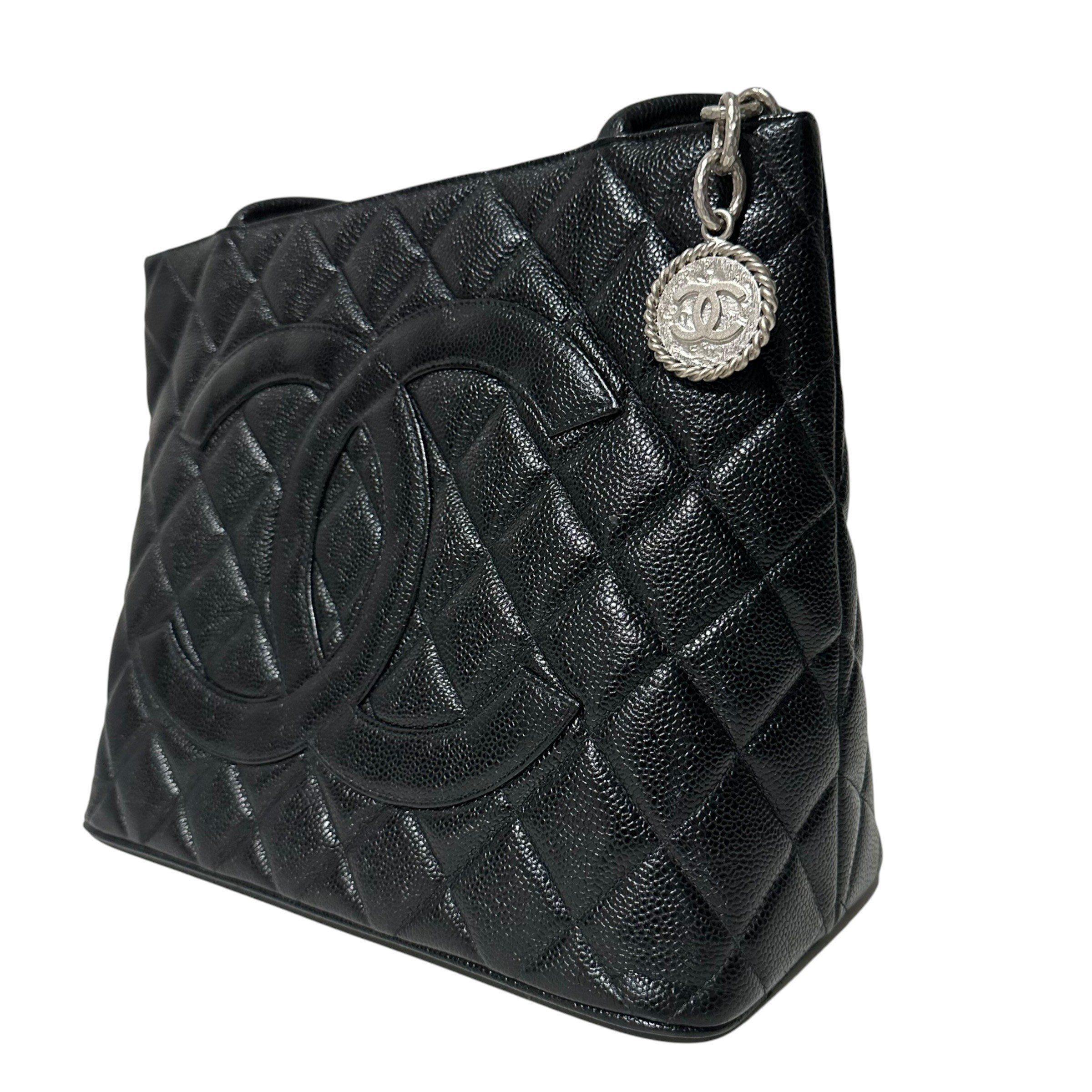 Matelassé Tote Bag, Caviar Leather, Reissue, Coco Mark — view 3