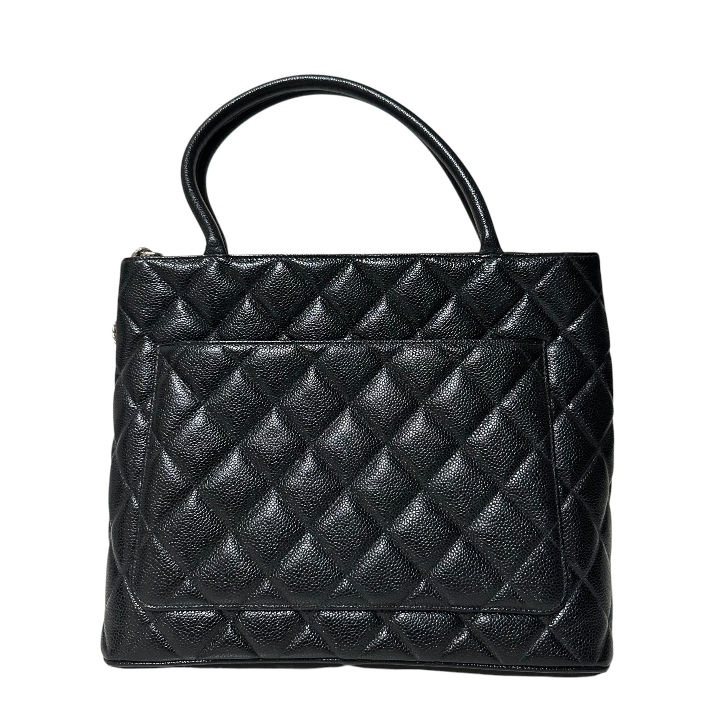 Matelassé Tote Bag, Caviar Leather, Reissue, Coco Mark — view 4