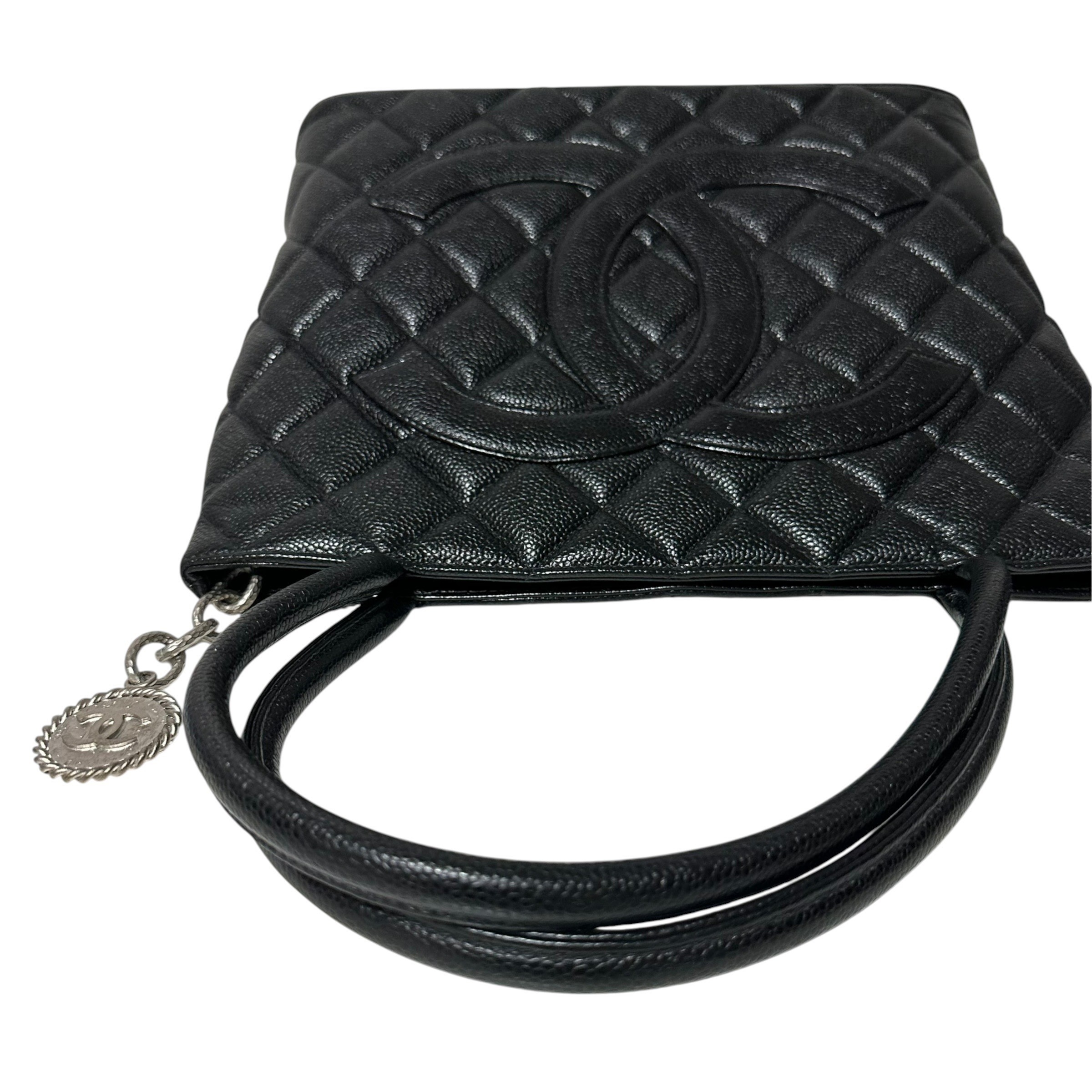 Matelassé Tote Bag, Caviar Leather, Reissue, Coco Mark — view 6