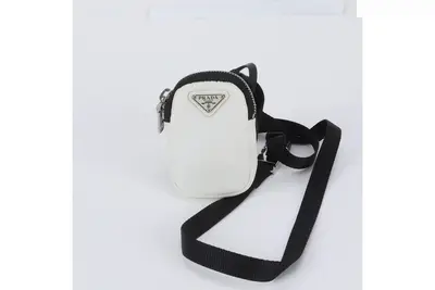 Smartphone case, pouch, with shoulder strap, triangle logo.