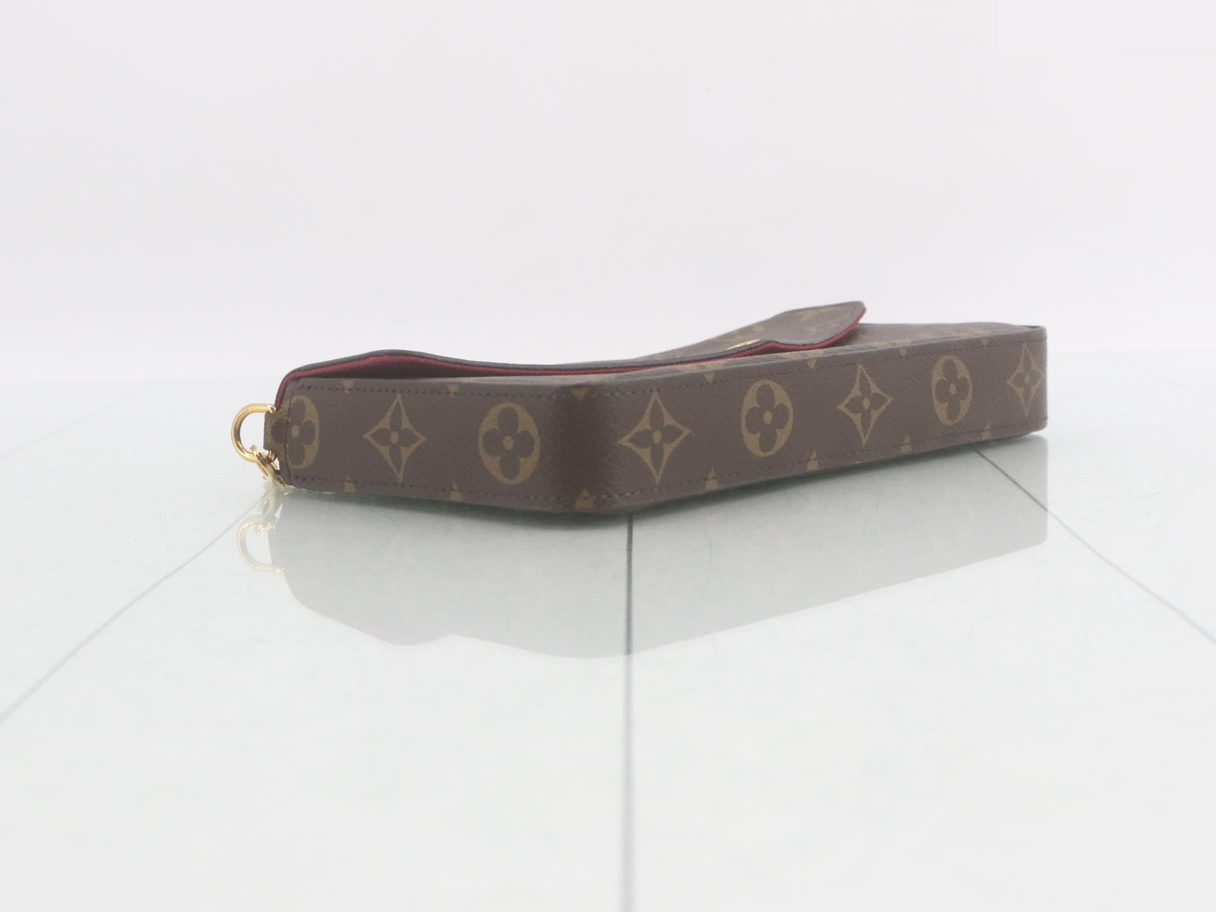 Monogram Pochette Felicie Fuchsia Shoulder Bag with Case — view 5