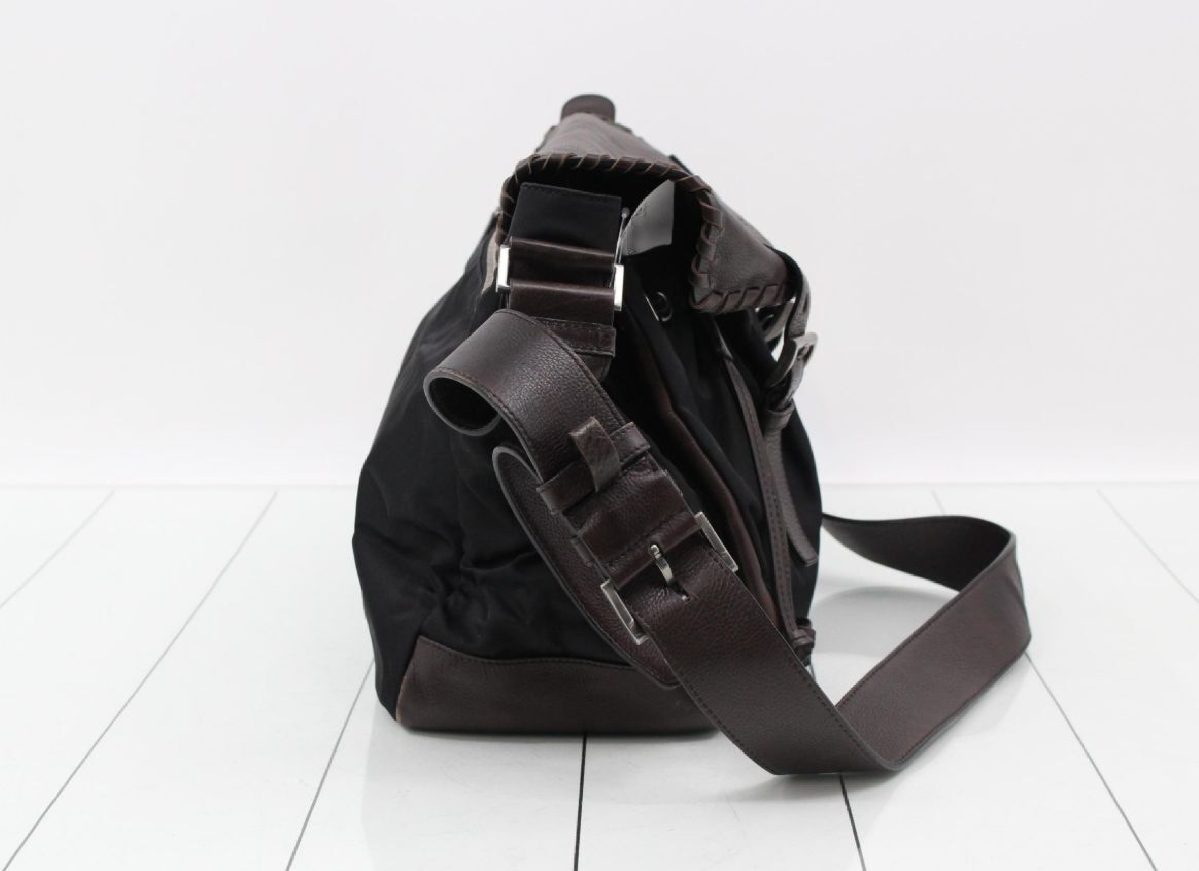 Leather Black Shoulder Bag — view 4