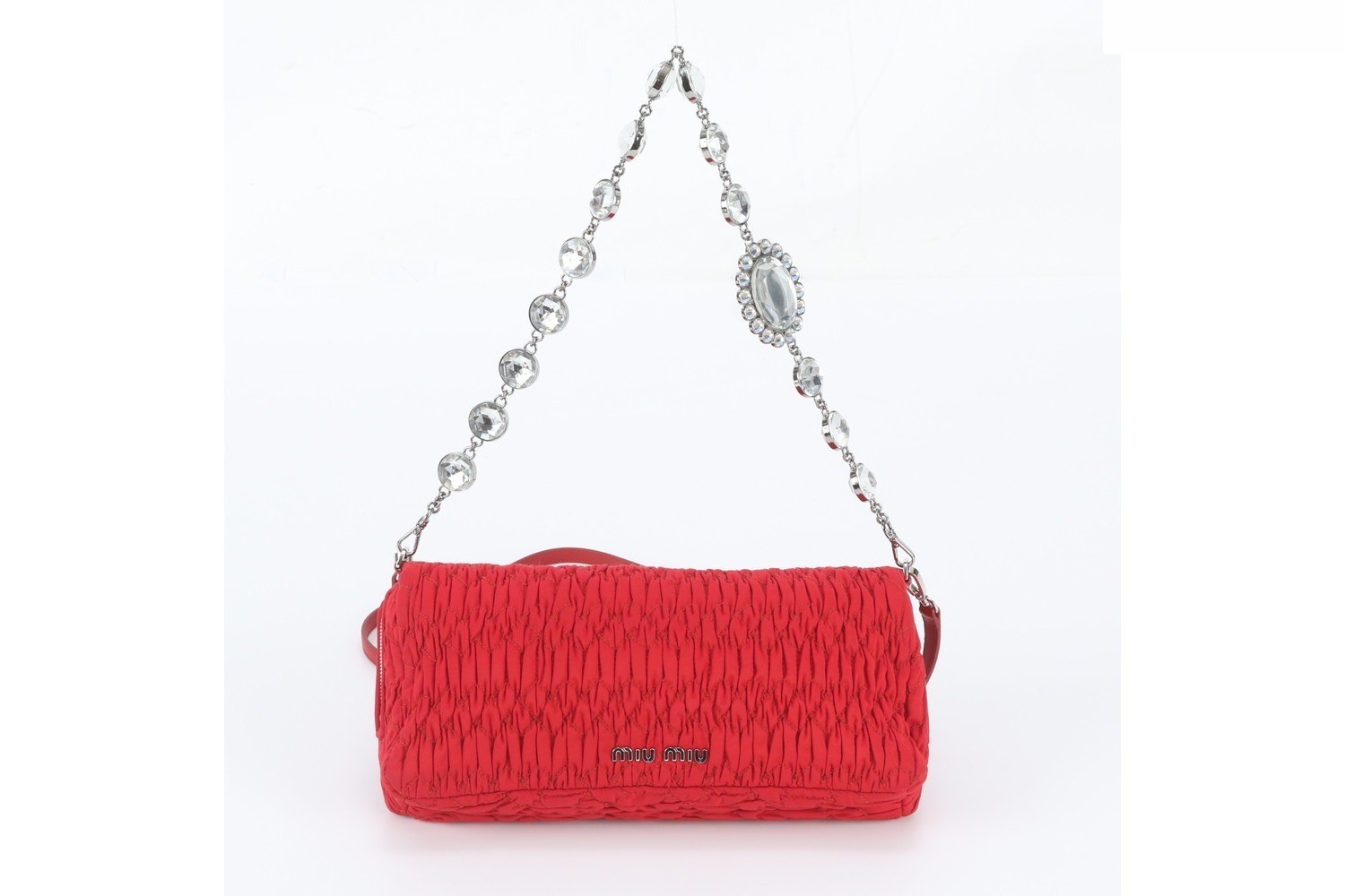Matelassé Nappa Crystal Bijou Leather 2-Way Shoulder Bag — view 4