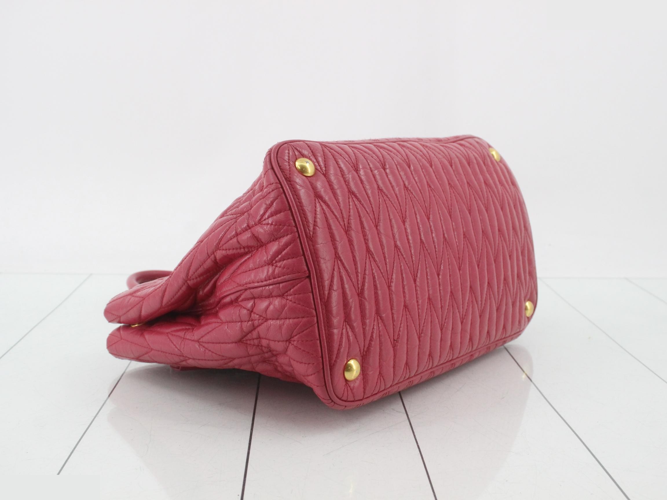 2-Way Tote Bag, Leather, Pink — view 5