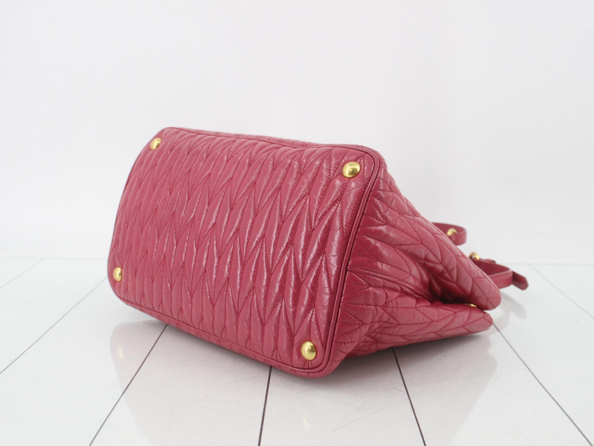 2-Way Tote Bag, Leather, Pink — view 6