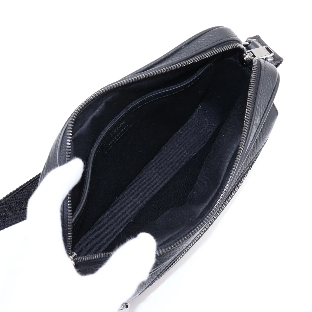 Gravity Leather Shoulder Bag, Black, Lucky Star — view 6