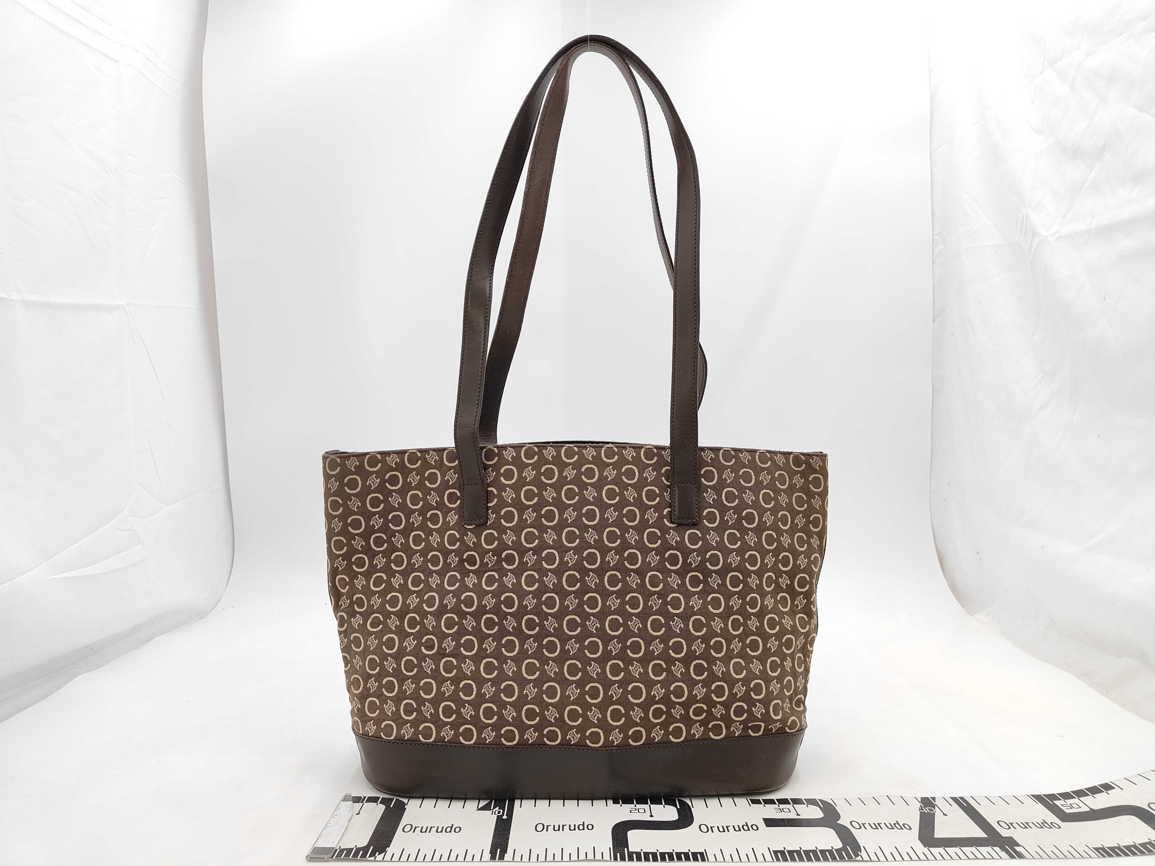C Blazon Tote Bag, Canvas, Dark Brown Tote Bag — view 2