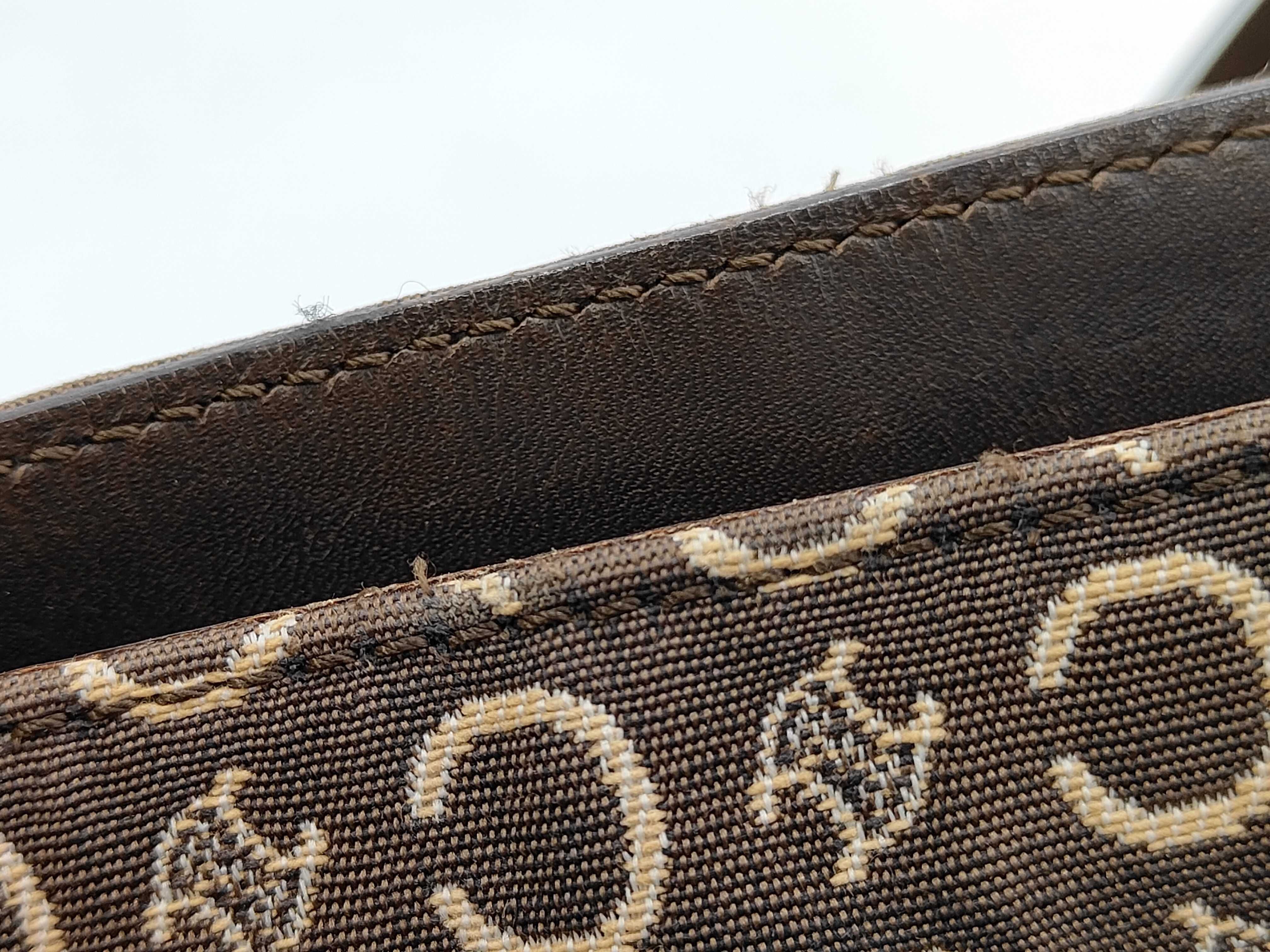 C Blazon Tote Bag, Canvas, Dark Brown Tote Bag — view 8